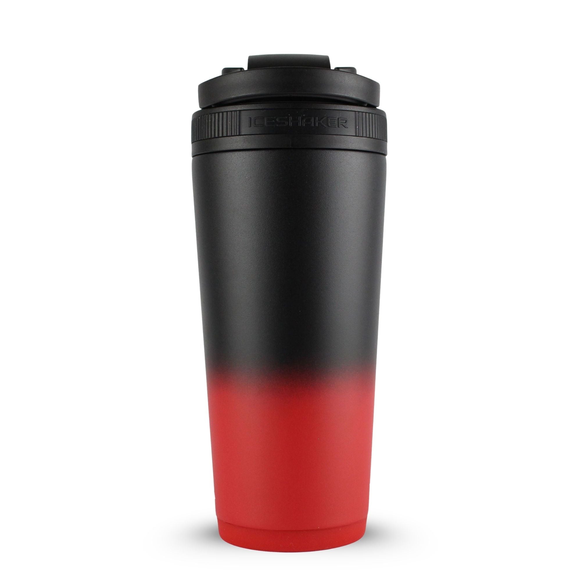 CUSTOM Sports Logo 26oz Ice Shaker - Red Black Ombre