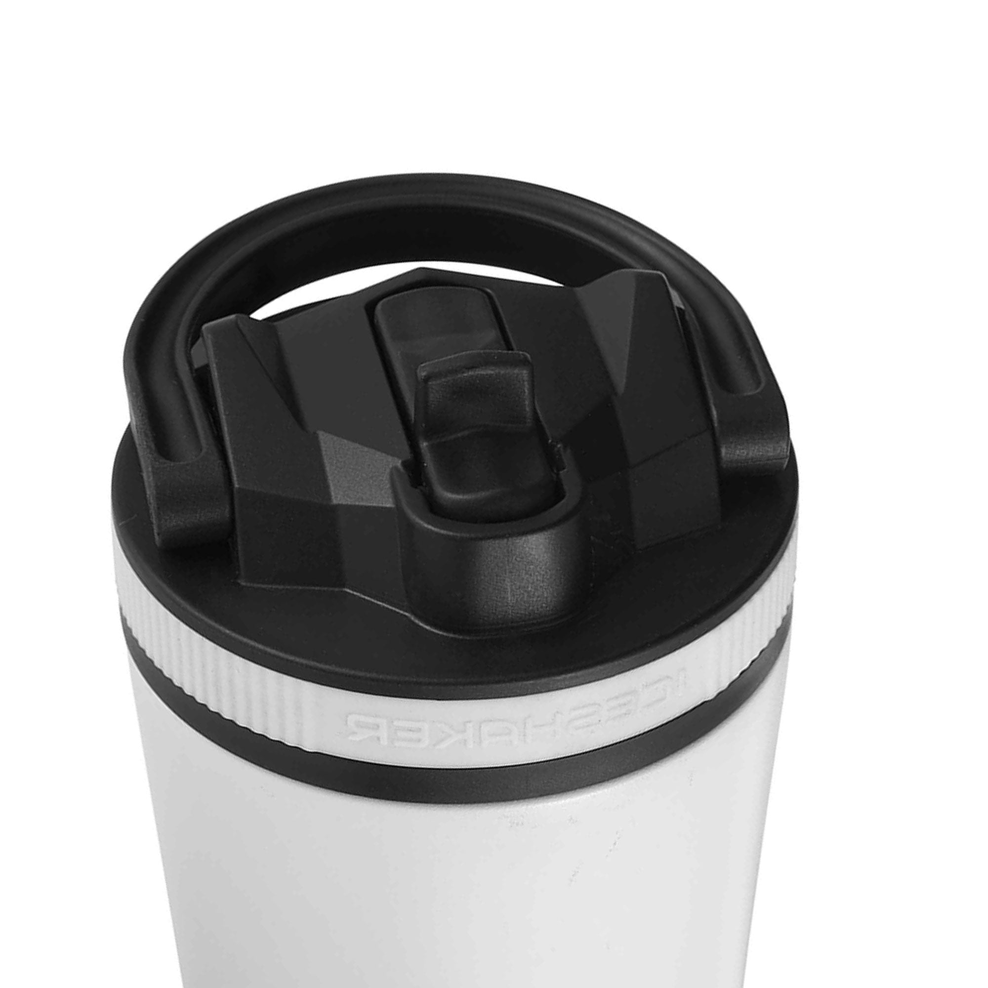 26oz Sport Bottle Lid & Internal Straw - Black Lid with White Band