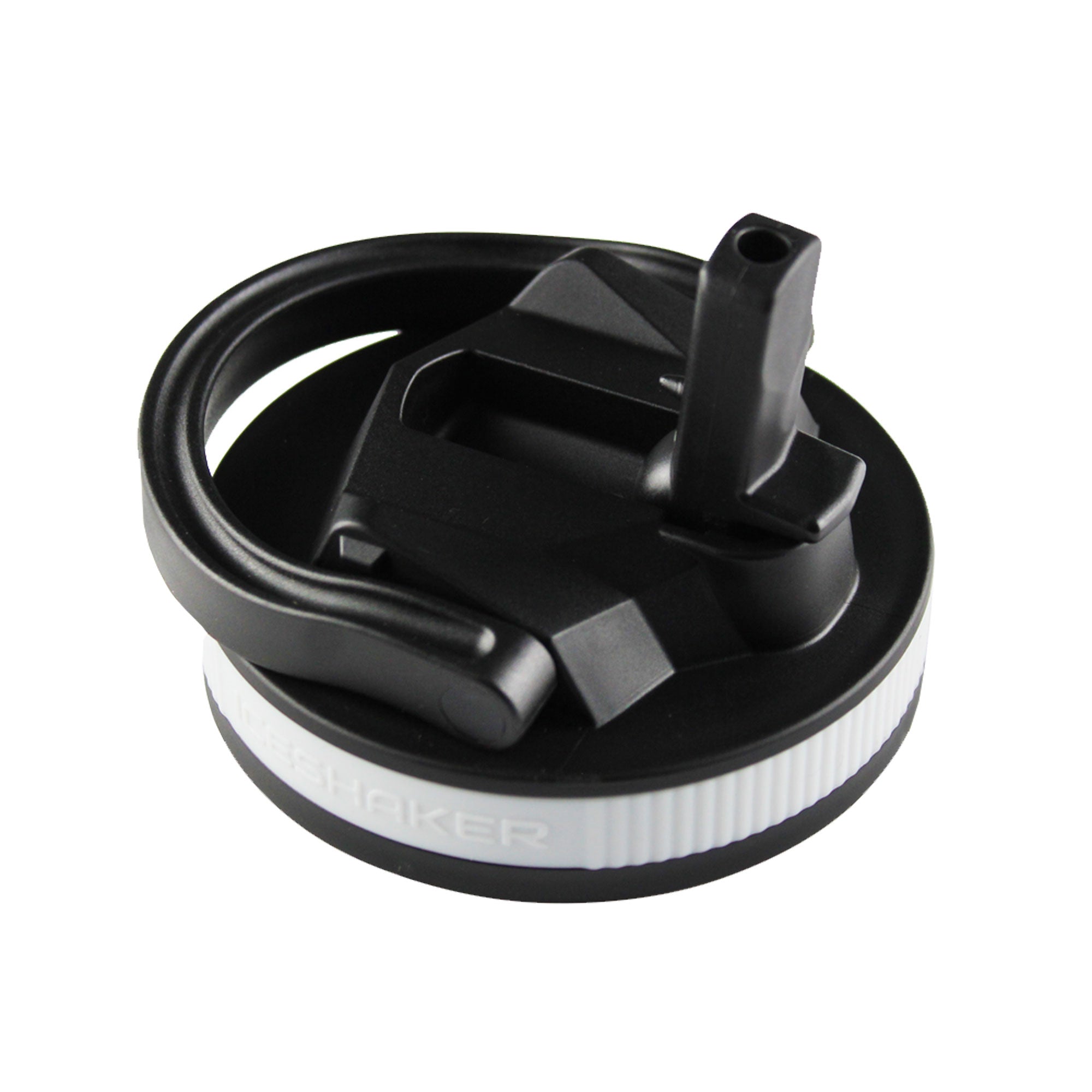 26oz Sport Bottle Lid & Internal Straw - Black Lid with White Band