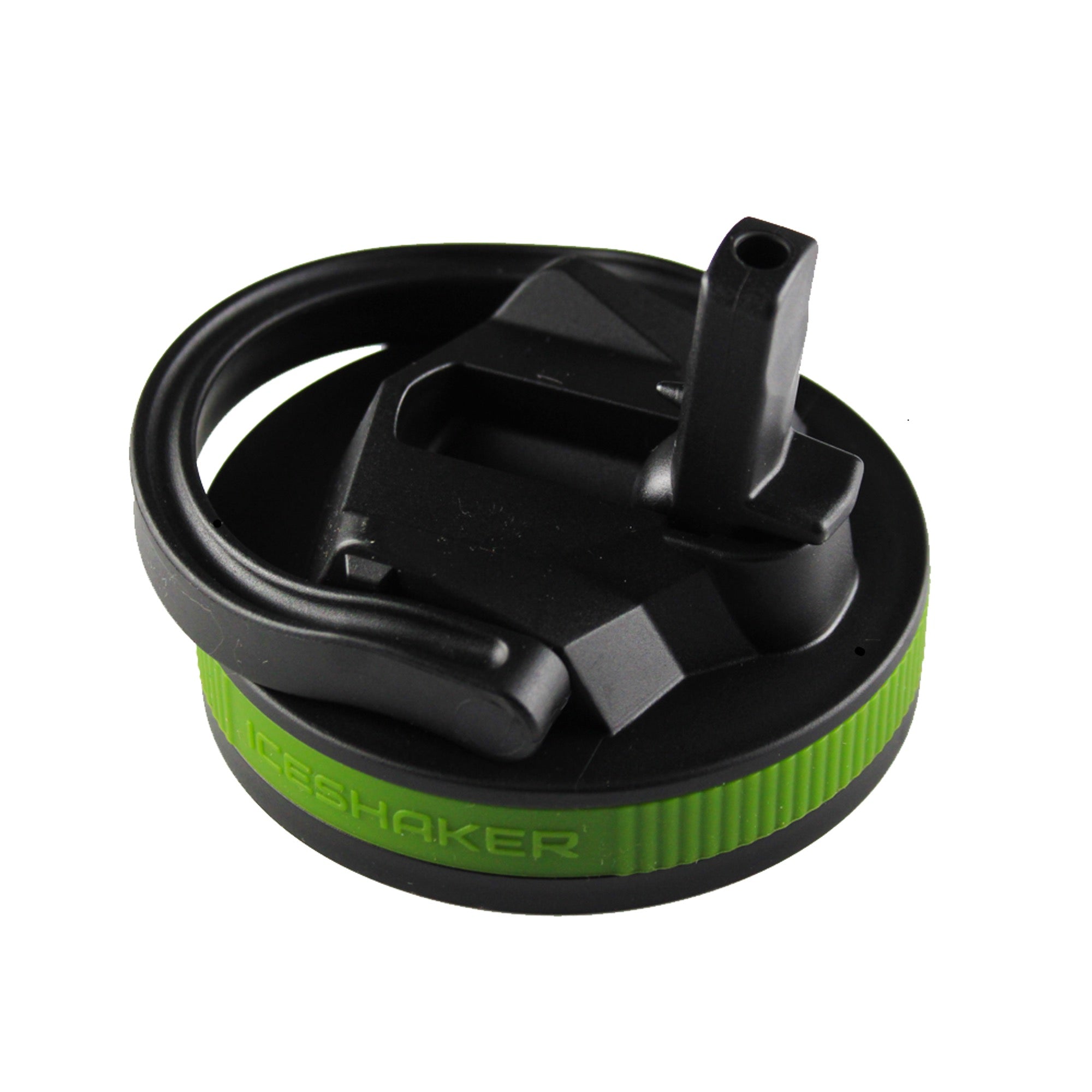 26oz Sport Bottle Lid & Internal Straw - Black Lid with Green Band