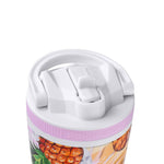 26oz Sport Bottle Lid & Internal Straw - White Lid with Pineapple Band