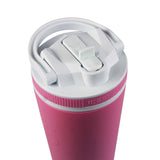 26oz Sport Bottle Lid & Internal Straw - White Lid with Pink Band