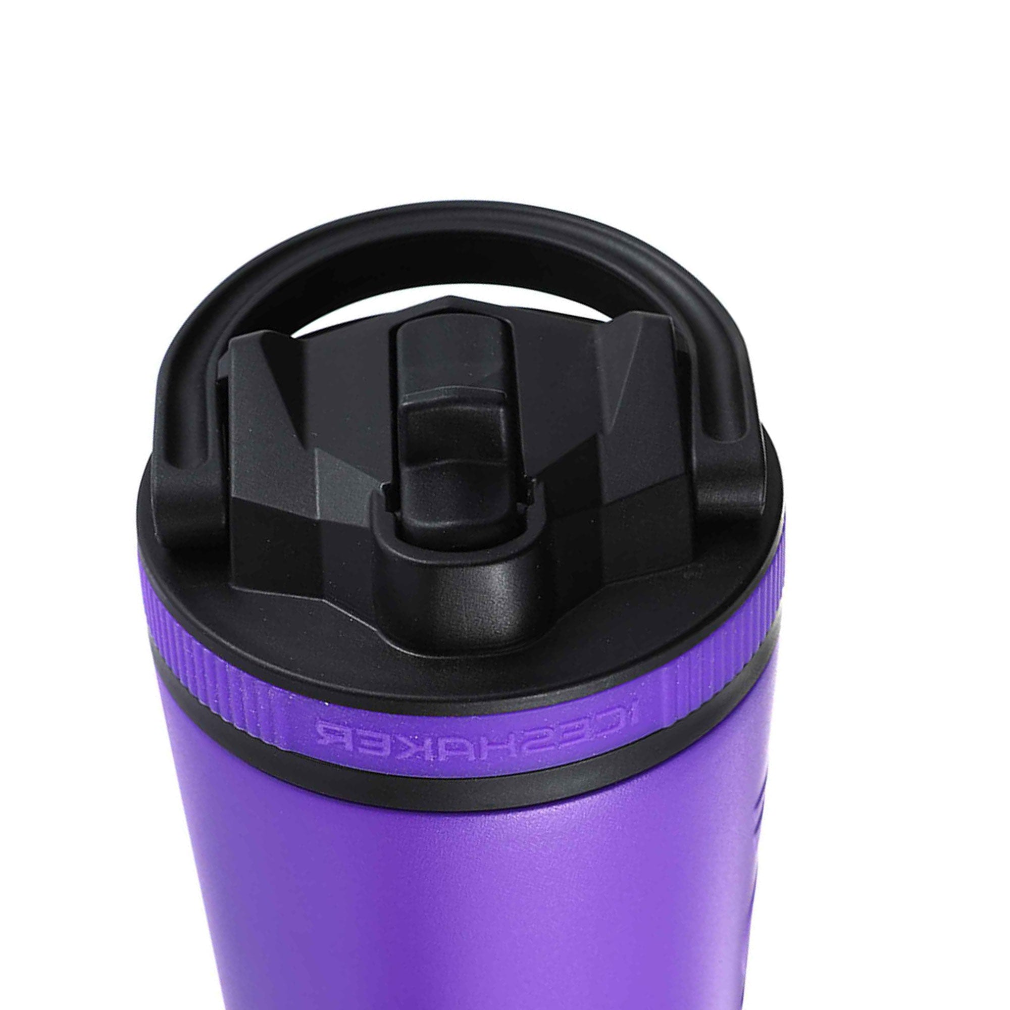 26oz Sport Bottle Lid & Internal Straw - Black Lid with Purple Band