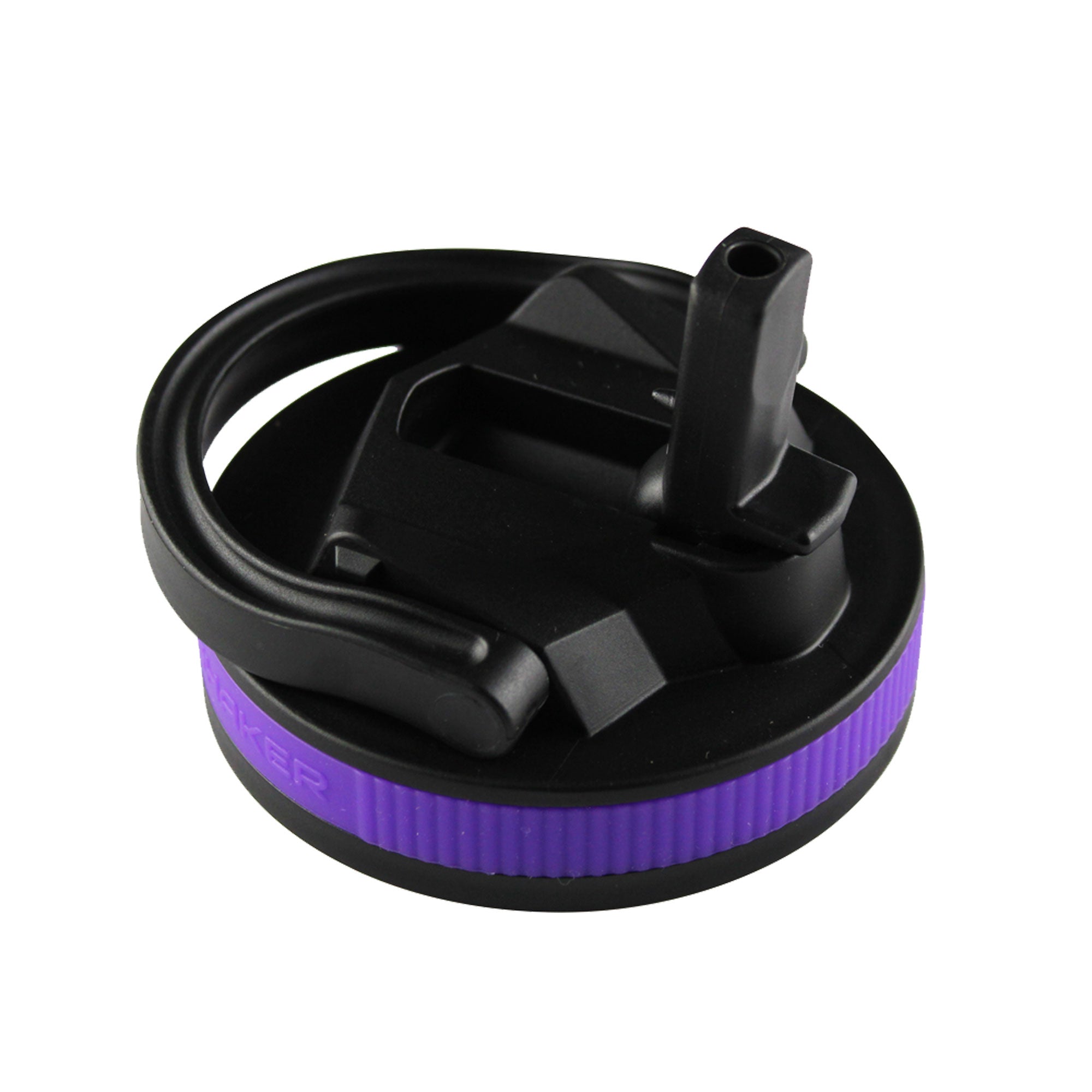 26oz Sport Bottle Lid & Internal Straw - Black Lid with Purple Band