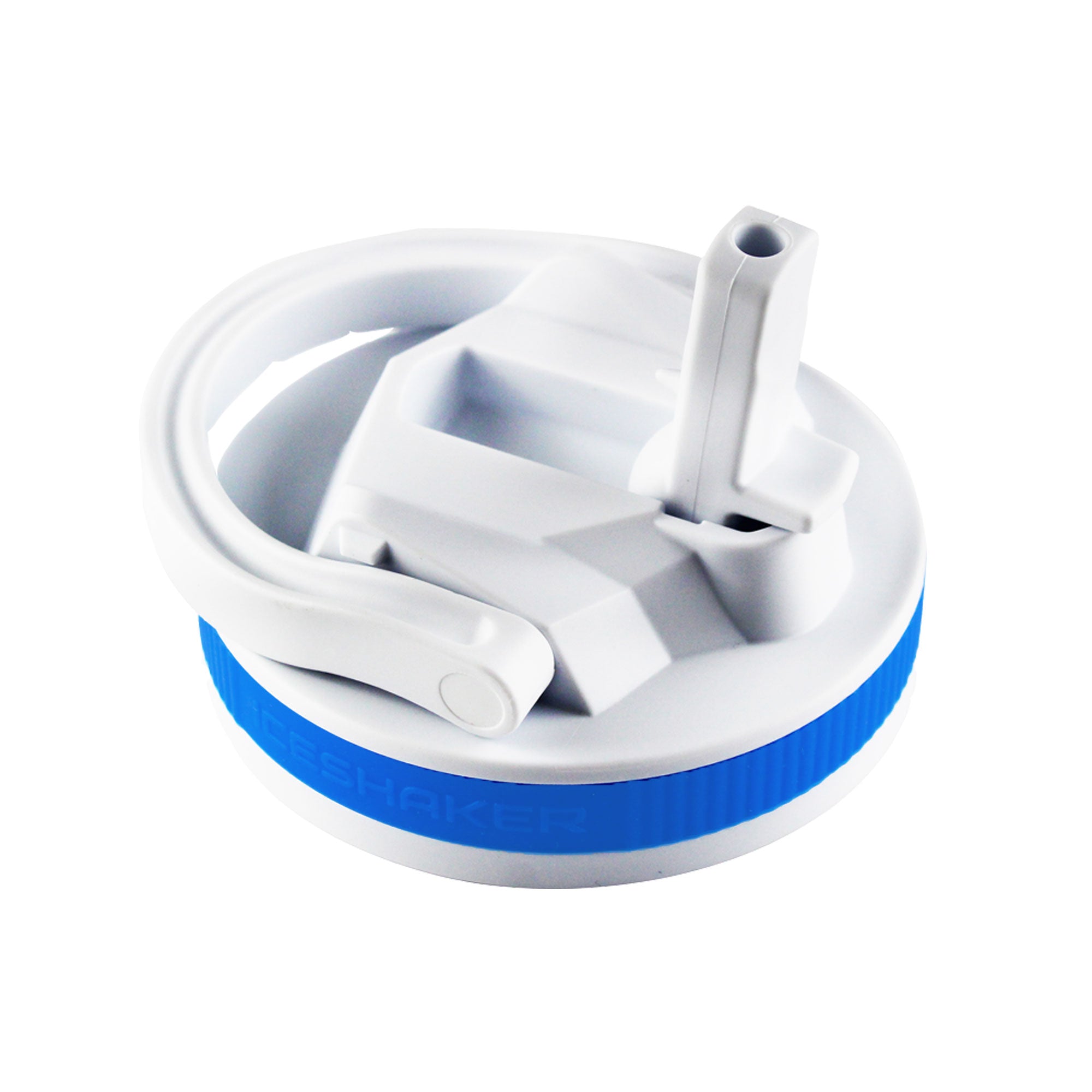 26oz Sport Bottle Lid & Internal Straw - White Lid with Royal Blue Band