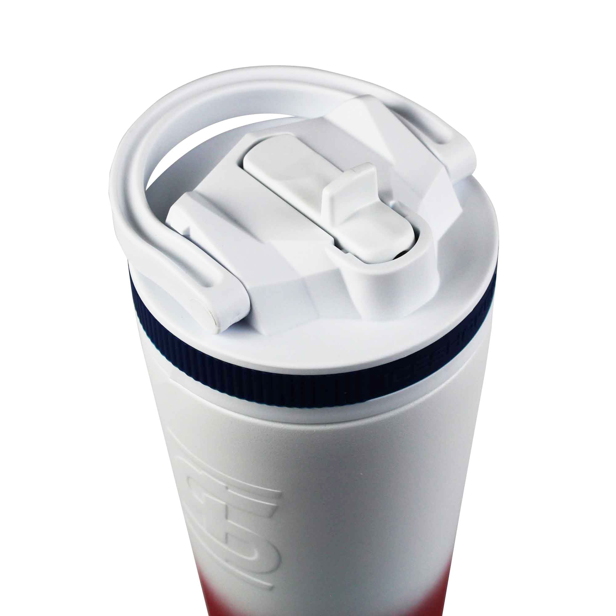 26oz Sport Bottle Lid & Internal Straw - White Lid with USA Band