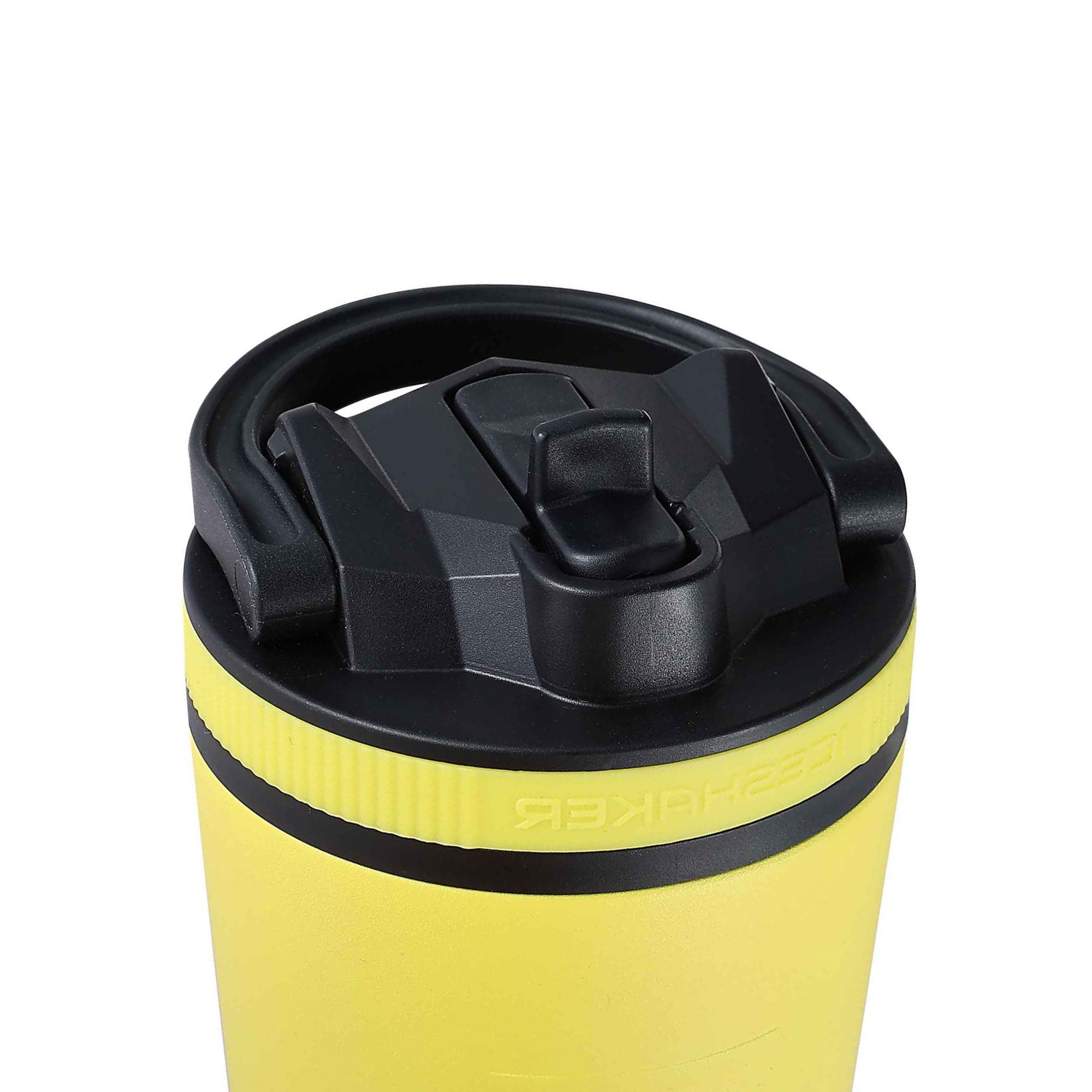 26oz Sport Bottle Lid & Internal Straw - Black Lid with Yellow Band