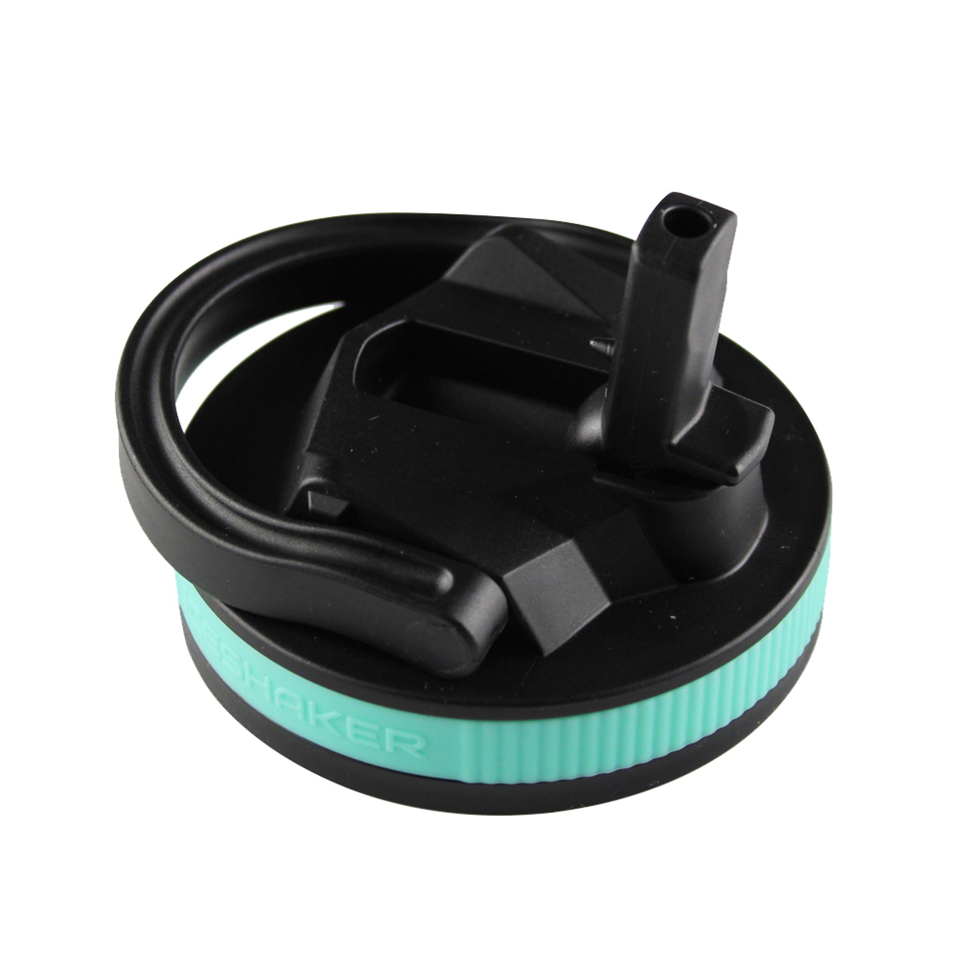 26oz Sport Bottle Lid & Internal Straw - Black Lid with Mint Band