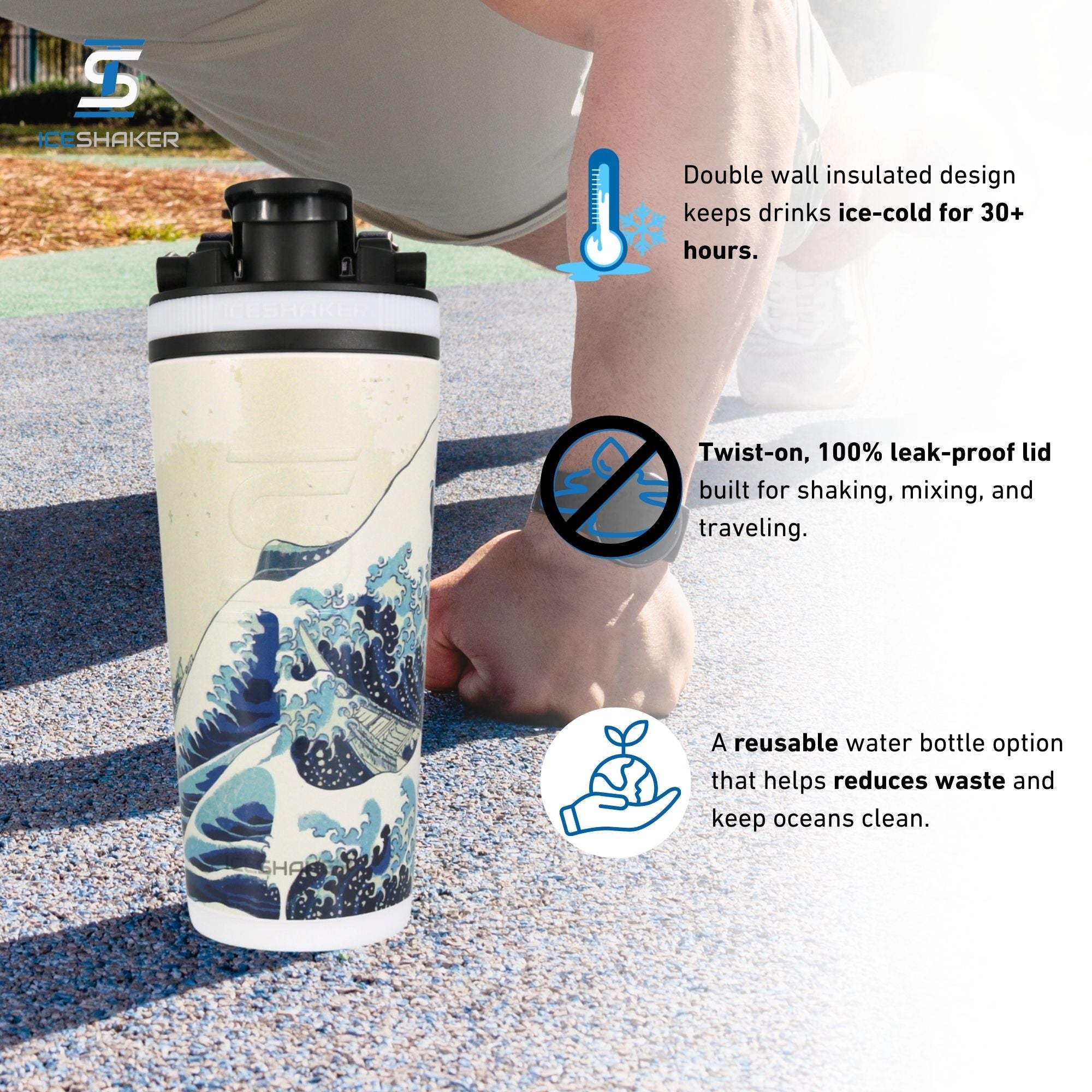 26oz Ice Shaker - The Great Wave