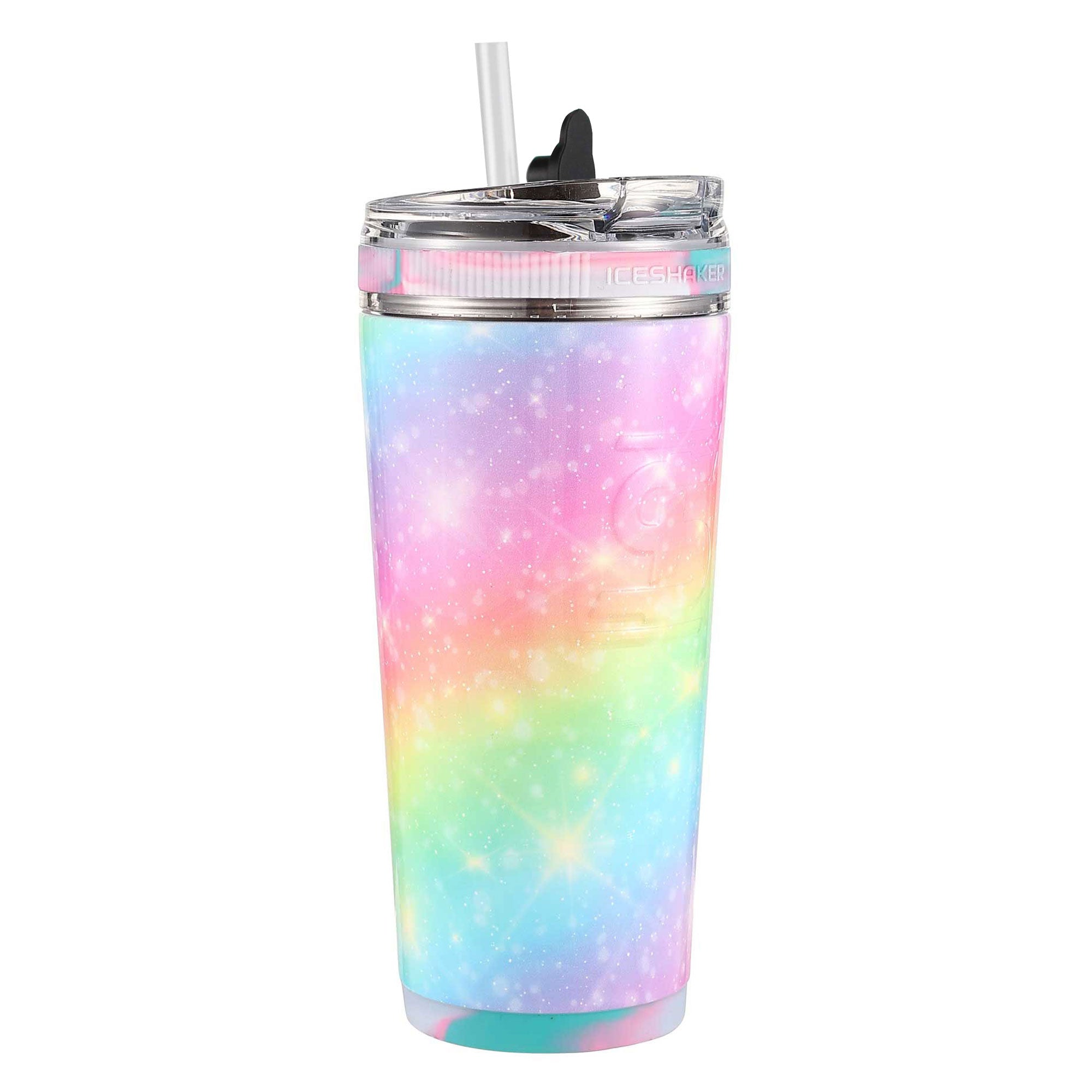 Portable Reusable PP Straw Cup Water Bottle Cup with straw Sequined Glitter  Drinking Cup Juice tumbler Cup Straw Mug Drinkware