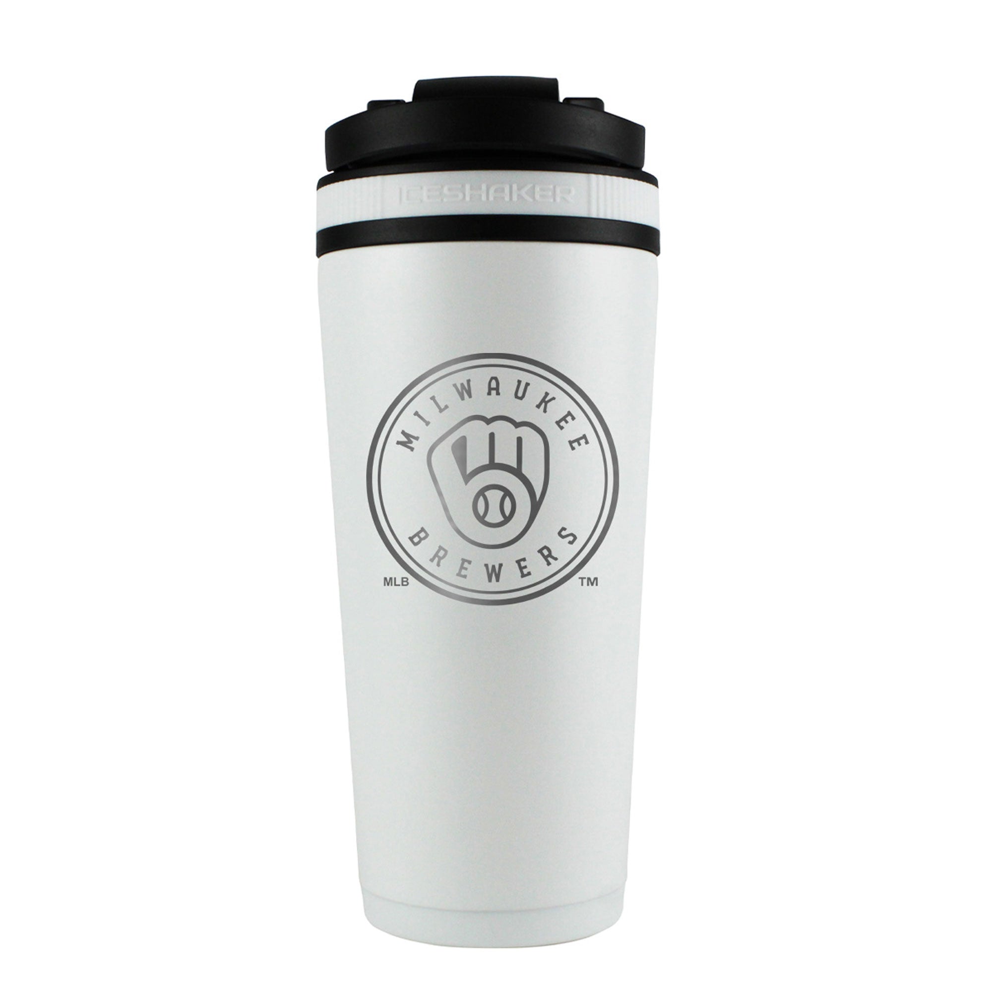 Officially Licensed Milwaukee Brewers 26oz Ice Shaker - White