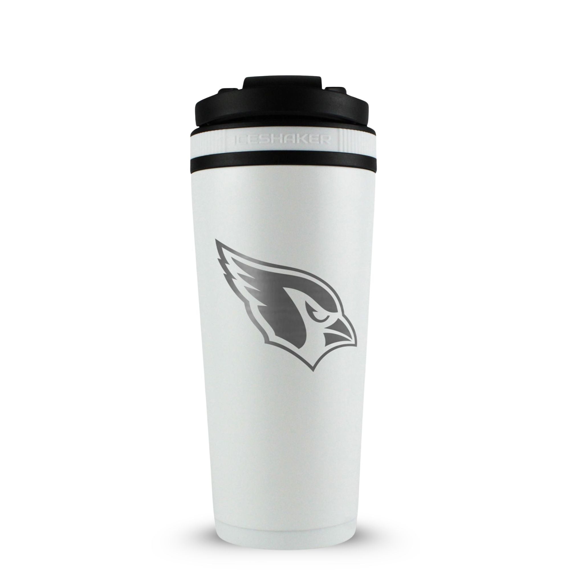 Officially Licensed Arizona Cardinals 26oz Ice Shaker - White