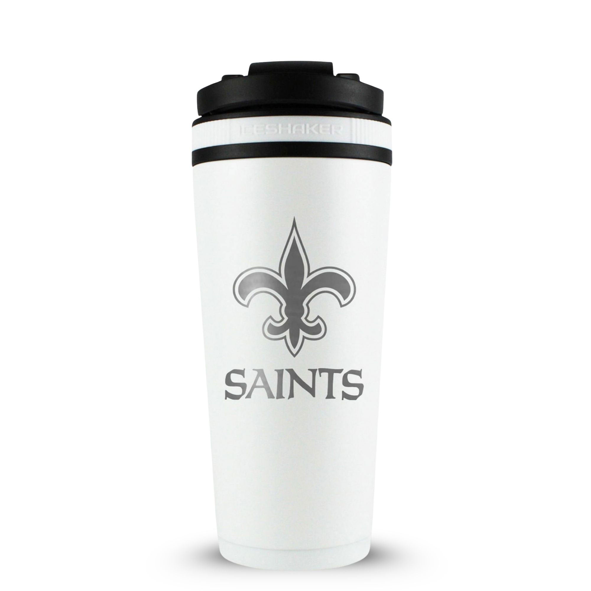 Officially Licensed New Orleans Saints 26oz Ice Shaker - White