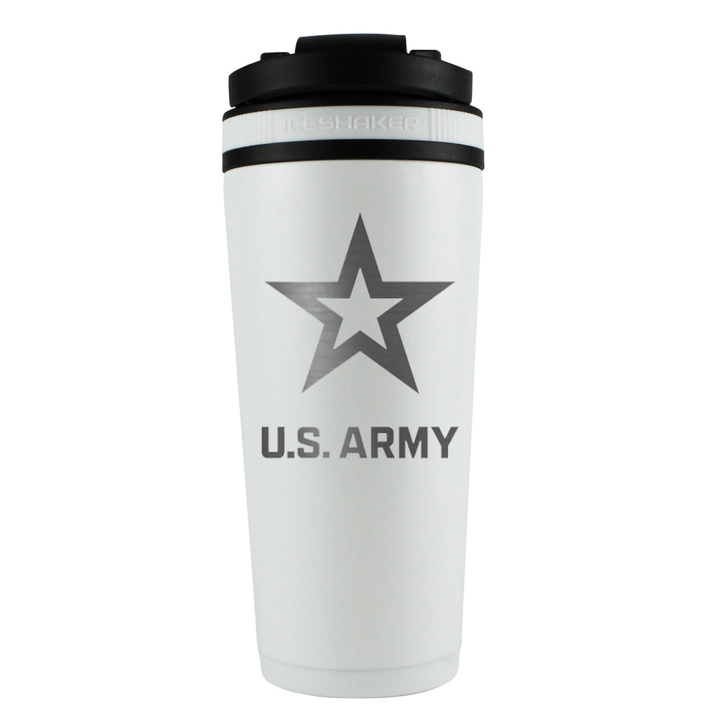 26oz US ARMY Ice Shaker - White