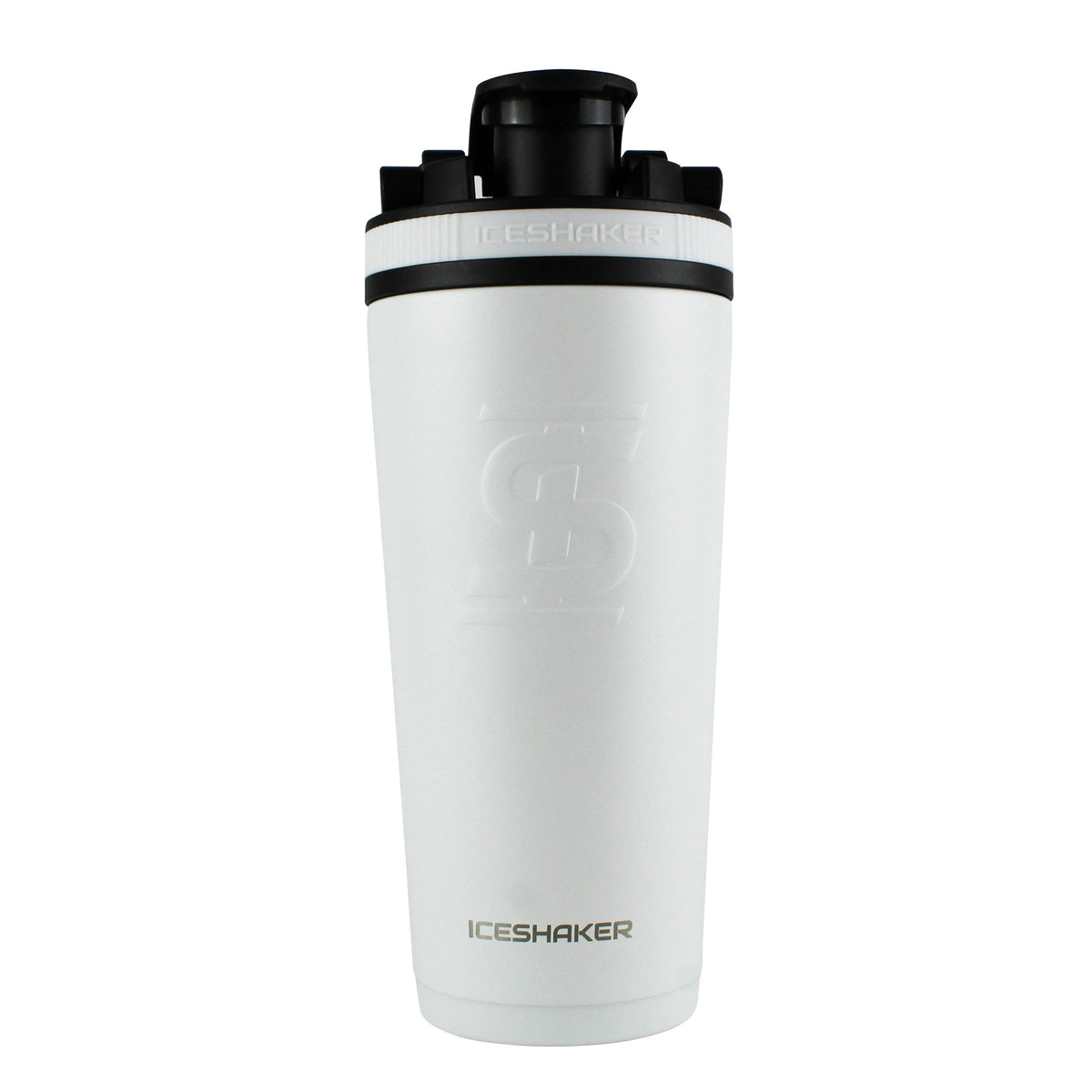 Stainless Steel Protein Shaker Bottle, White, 26oz | Ice Shaker