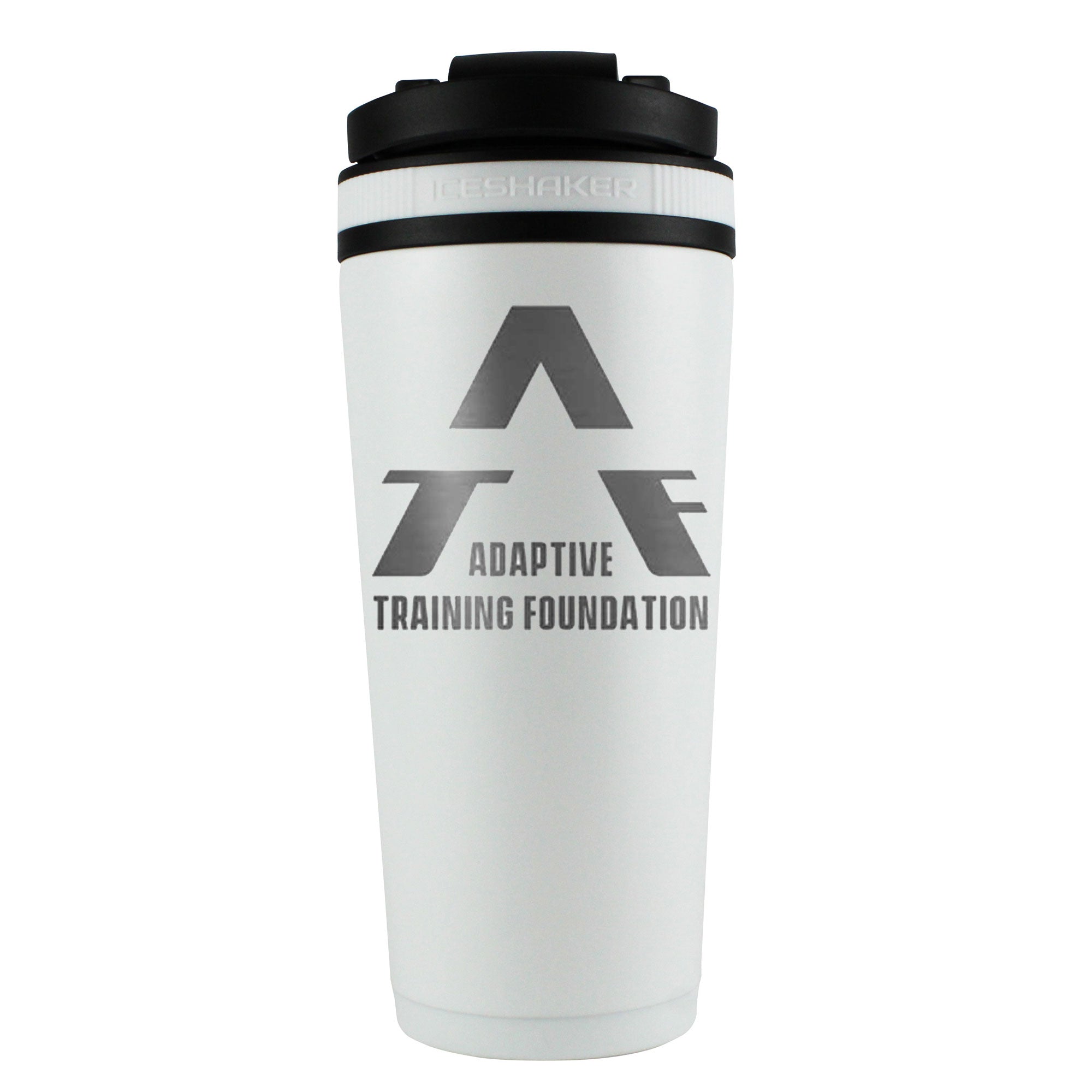 Adaptive Training Foundation White 26oz Ice Shaker