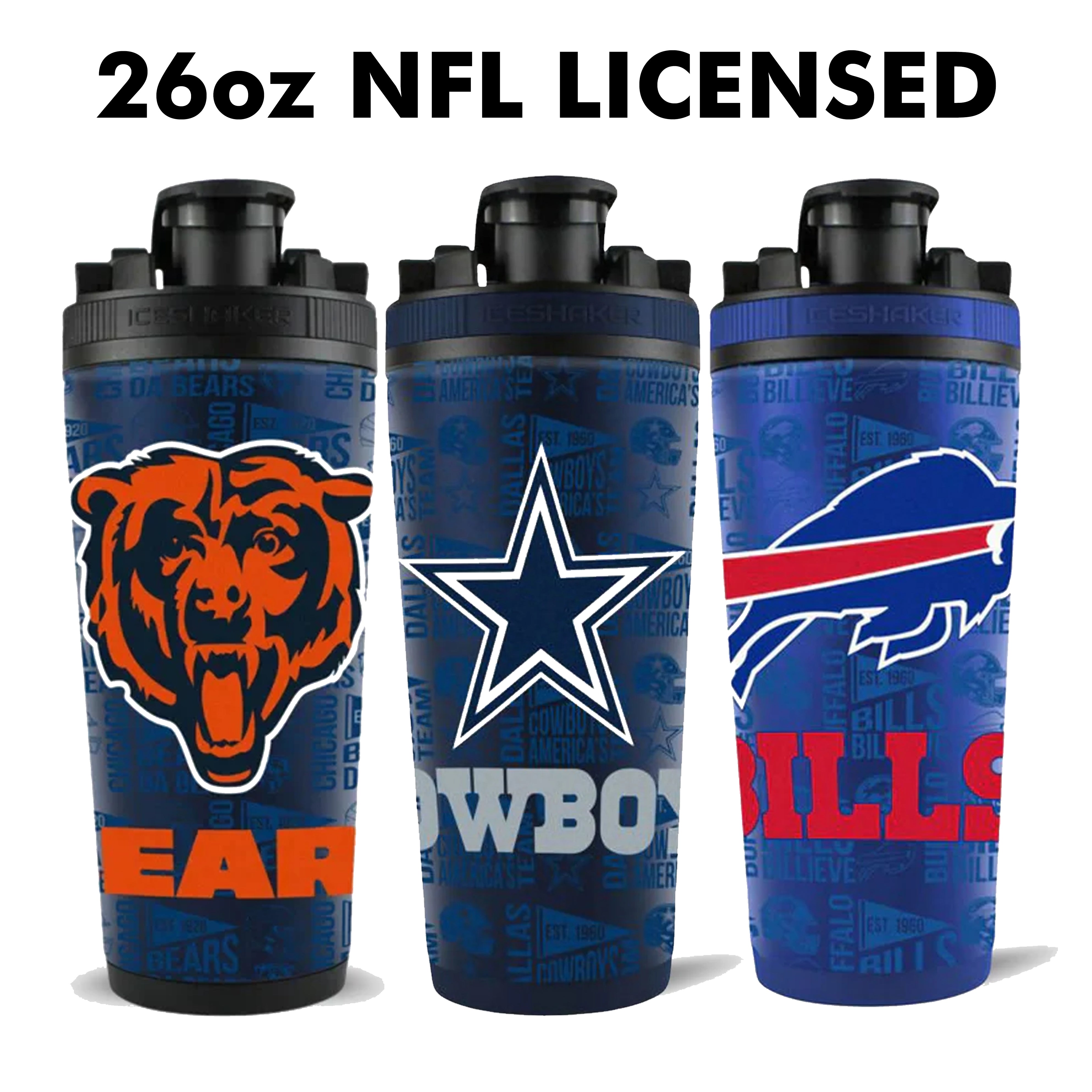 Officially Licensed NFL 4D 26oz Ice Shakers