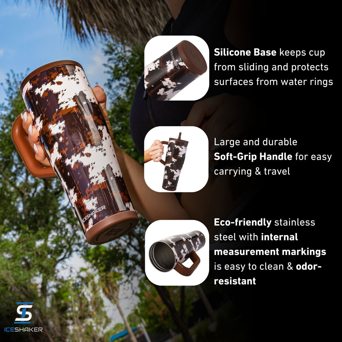 32oz Legend Series Shaker Bottle - Cowhide