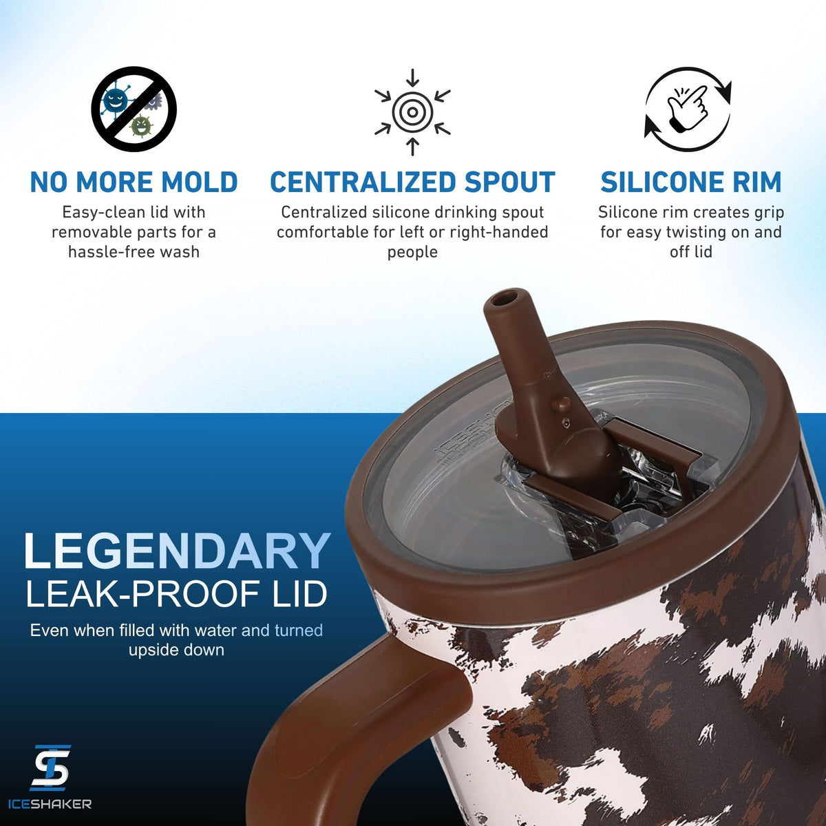 32oz Legend Series Shaker Bottle - Cowhide