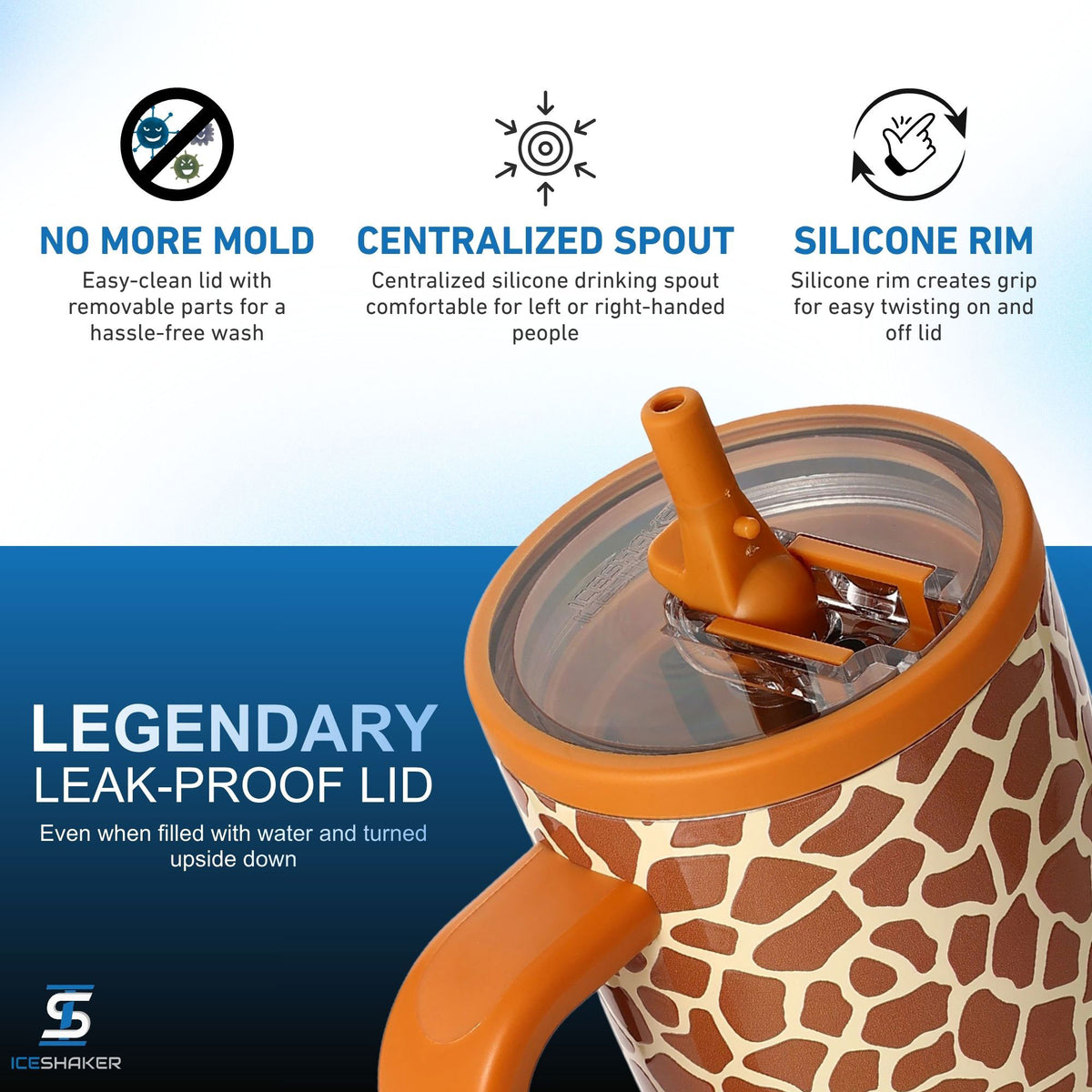 32oz Legend Series Shaker Bottle - Giraffe