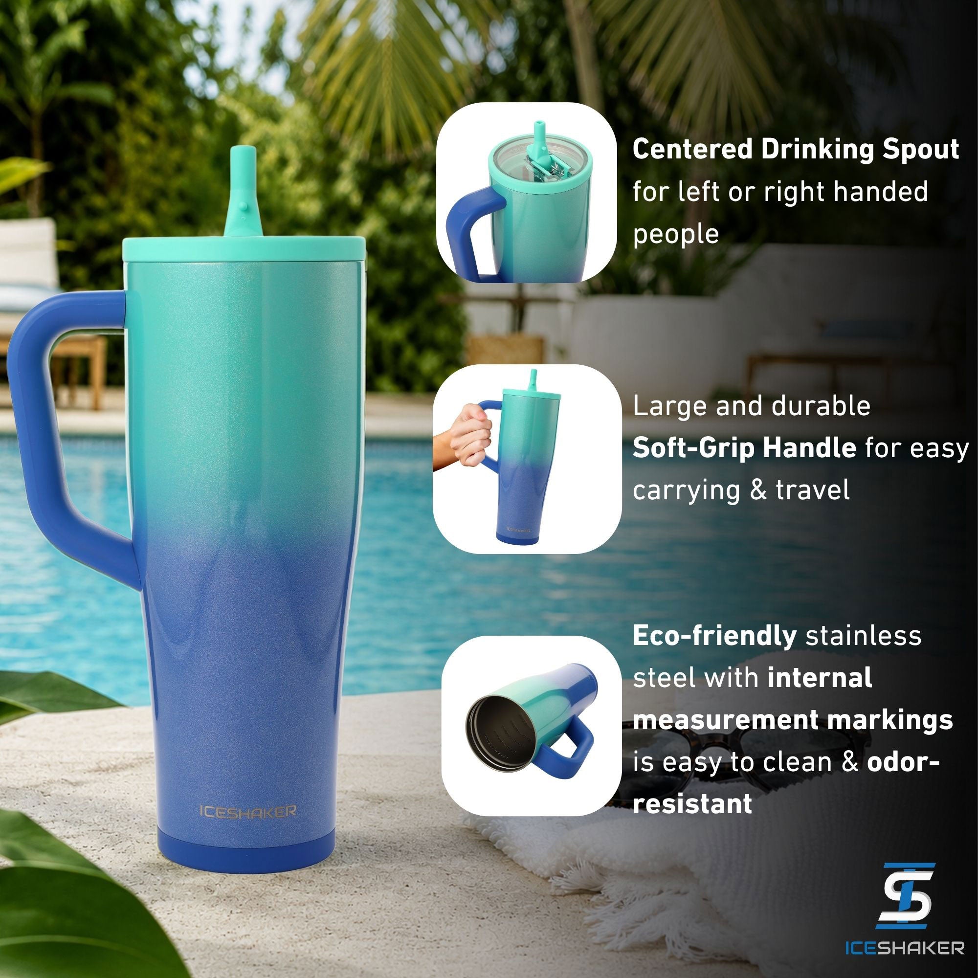 Ice Shaker's Stainless Steel Ocean Breeze Legend Tumblers | Ice Shaker