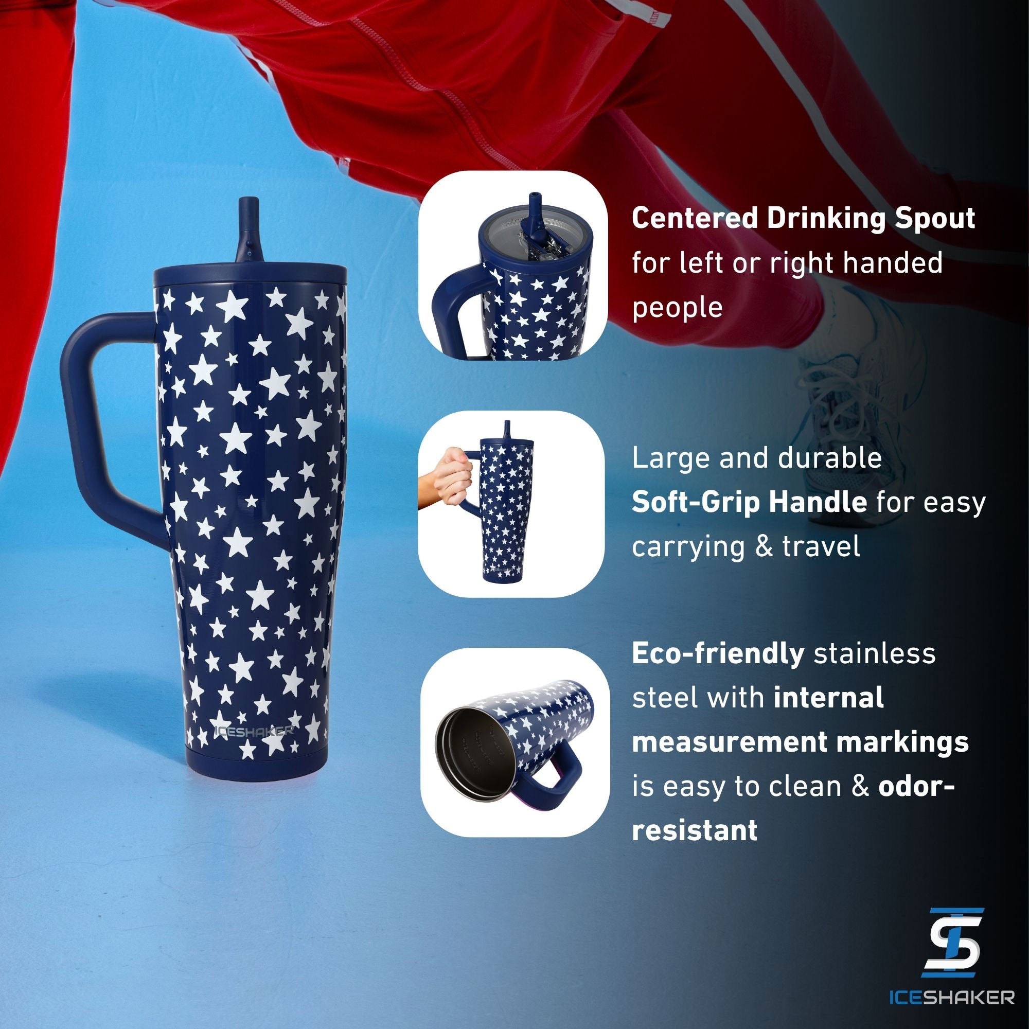 32oz Legend Series Stainless Steel Tumblers, Star Spangled | Ice
