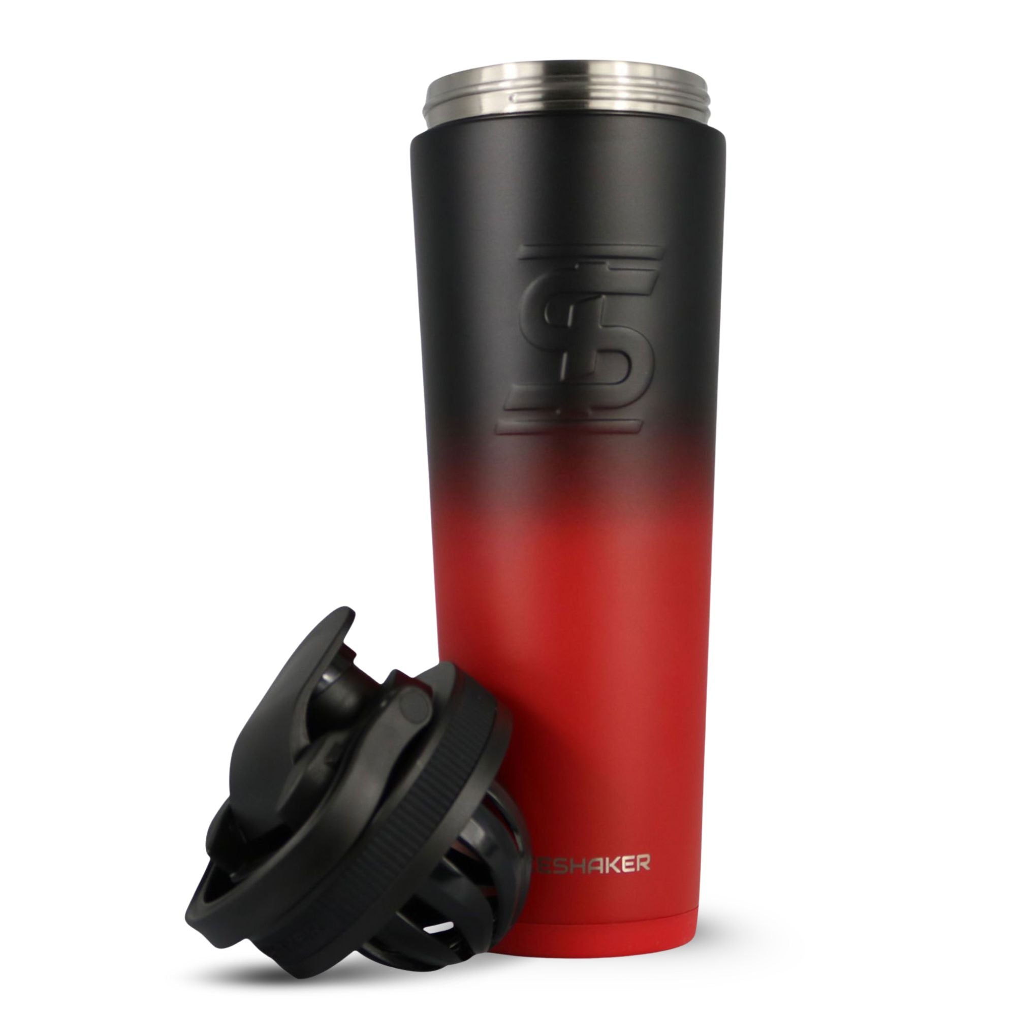 32oz Ice Shaker - Red Black Ombre