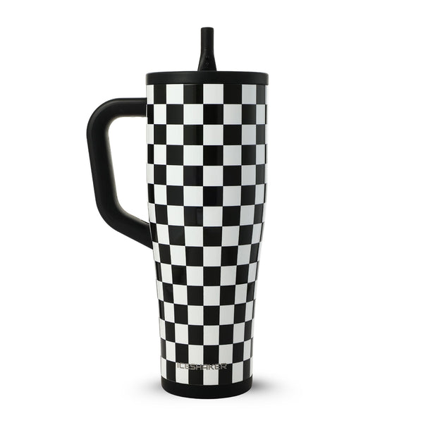 40oz Legend Series Shaker Bottle - Black & White Checkers