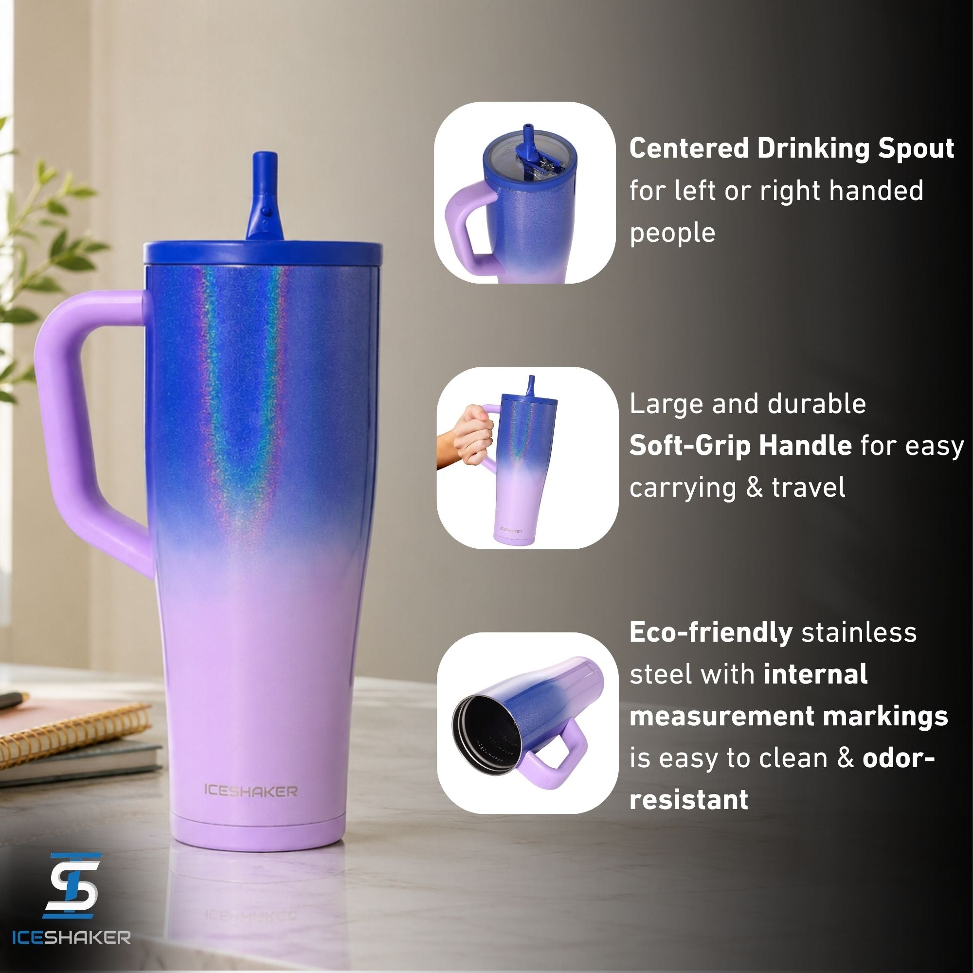 40oz Legend Series Shaker Bottle - Lilac Dreaming