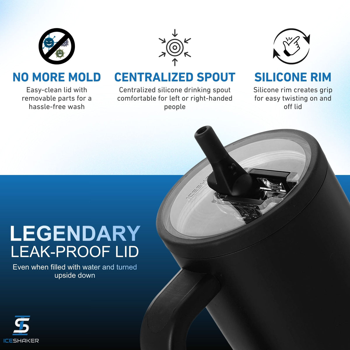 Ice Shaker Ceramic Black Legend Series Shaker Tumblers