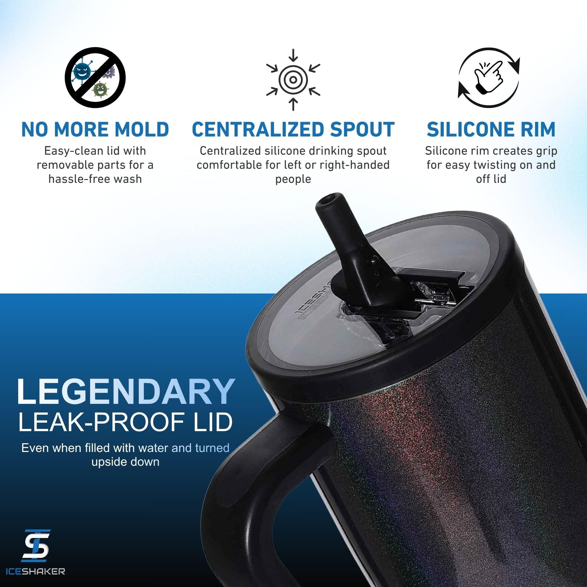☆ DRAG Bottle Trailer C-C　　　　　　　【特典会員限定】 40oz Legend Stainless Steel Shaker Tumbler, Glitter Black | Ice shaker