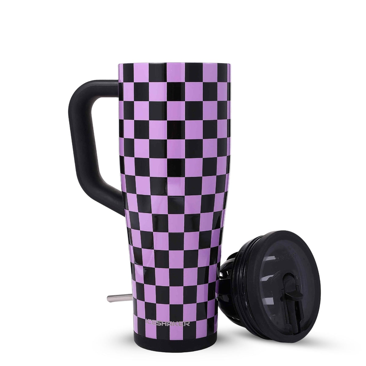40oz Legend Series Shaker Bottle - Purple Black Checkers