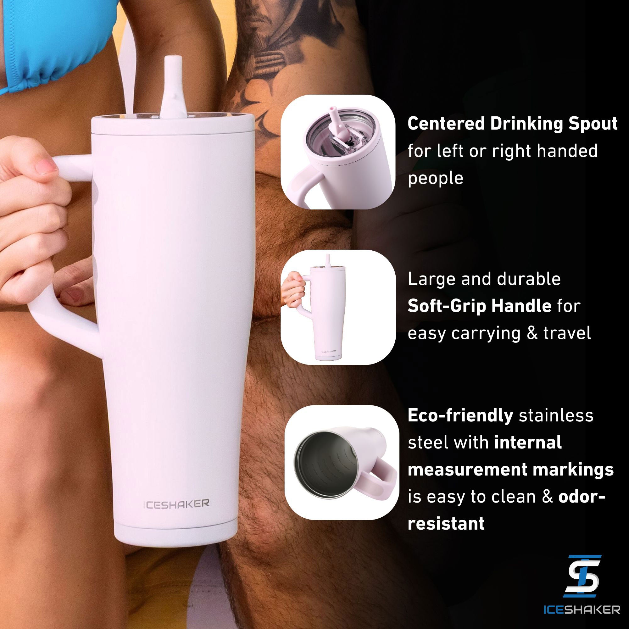 40oz Legend Series Stainless Steel Shaker Bottles
