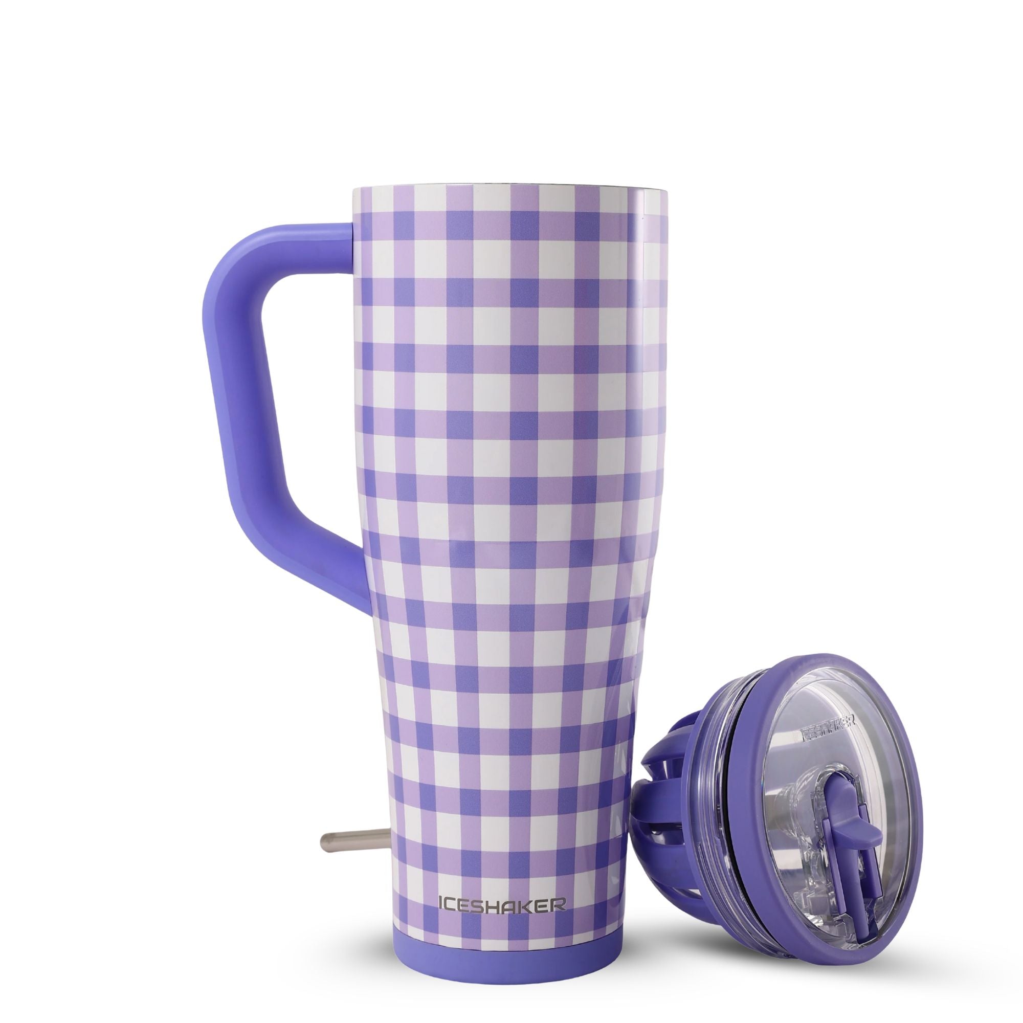 40oz Legend Series Shaker Bottle - Purple Gingham