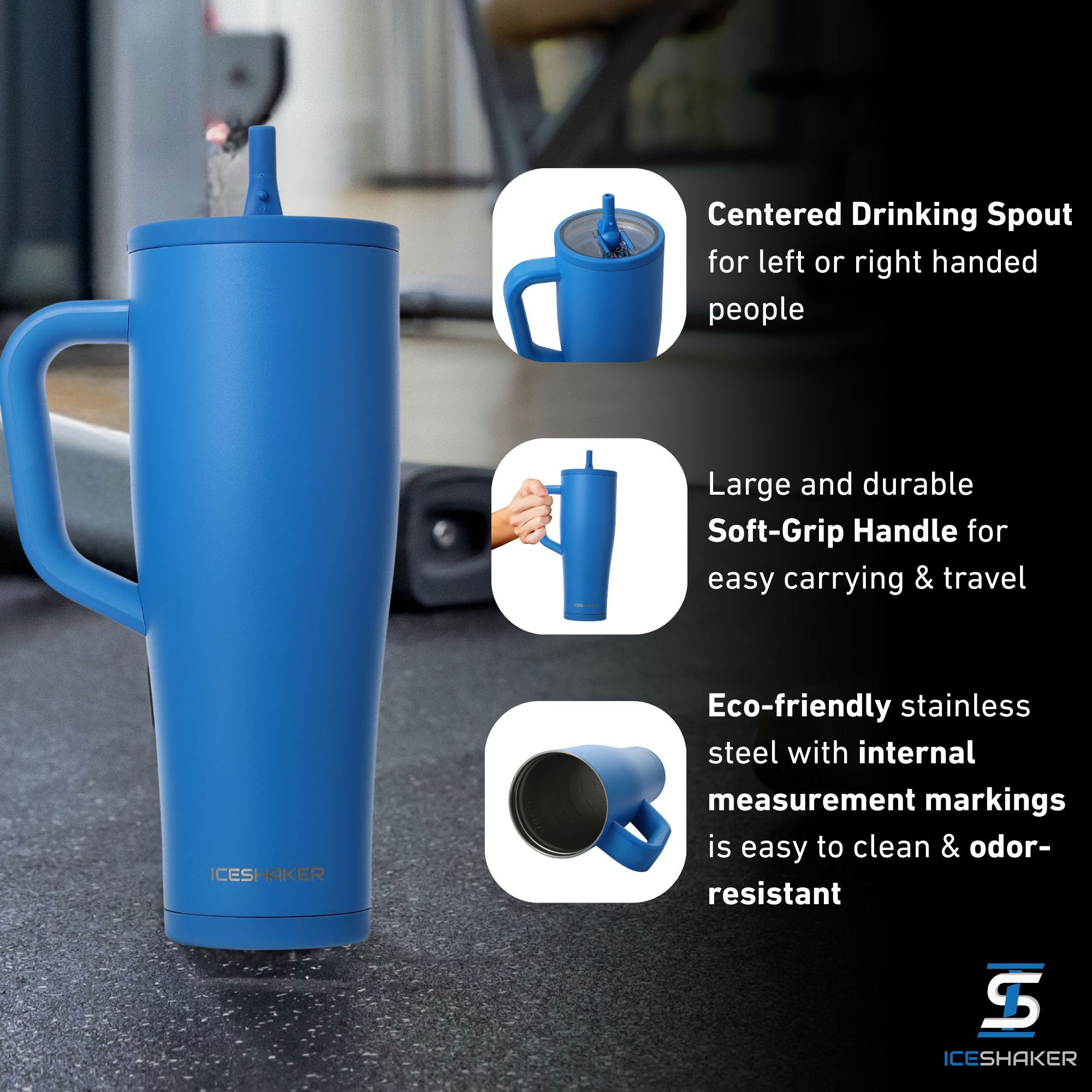 Royal Blue Legend Series 40oz Shaker Bottle | Ice shaker