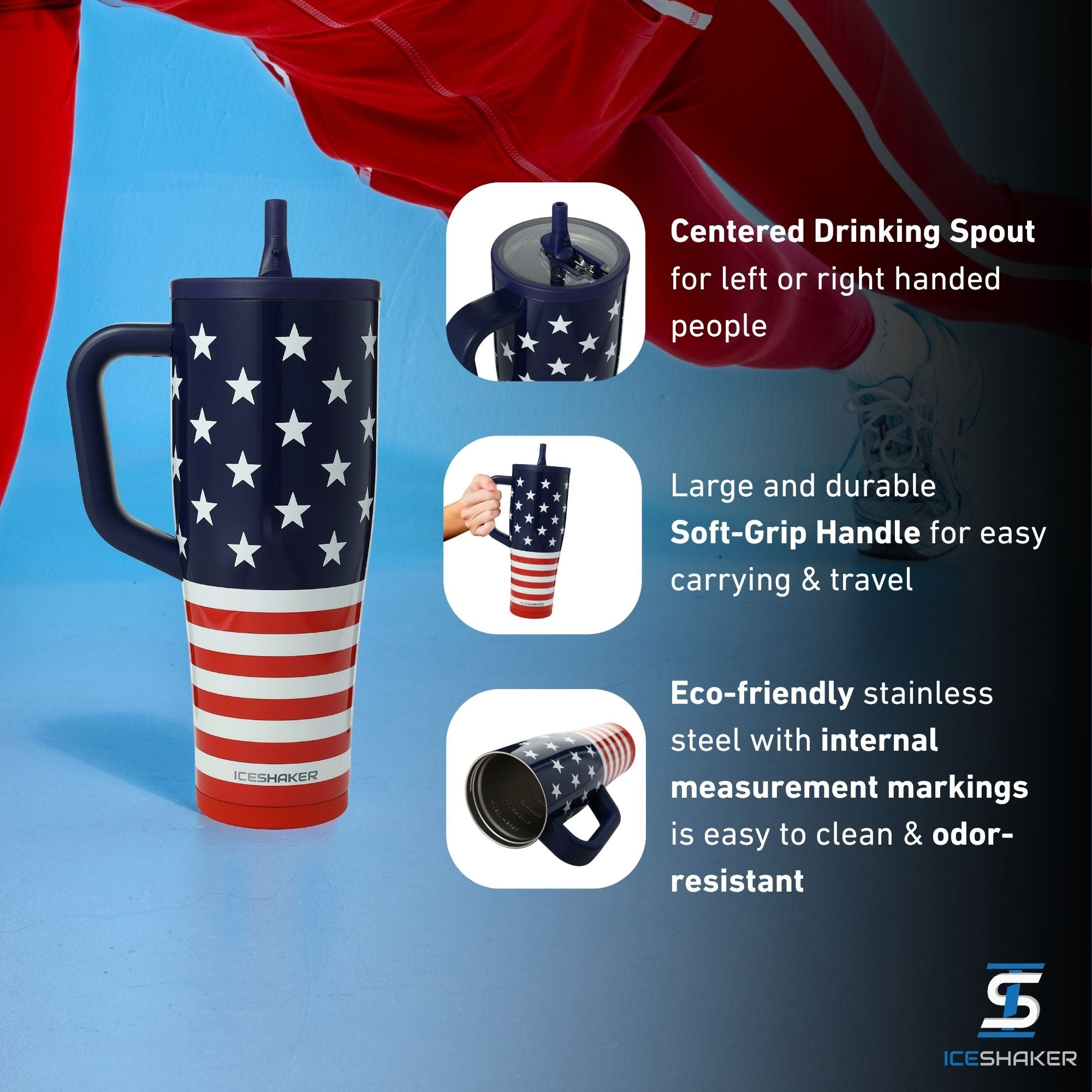 Ice Shaker Stars & Stripes Legend Series Shaker Tumblers