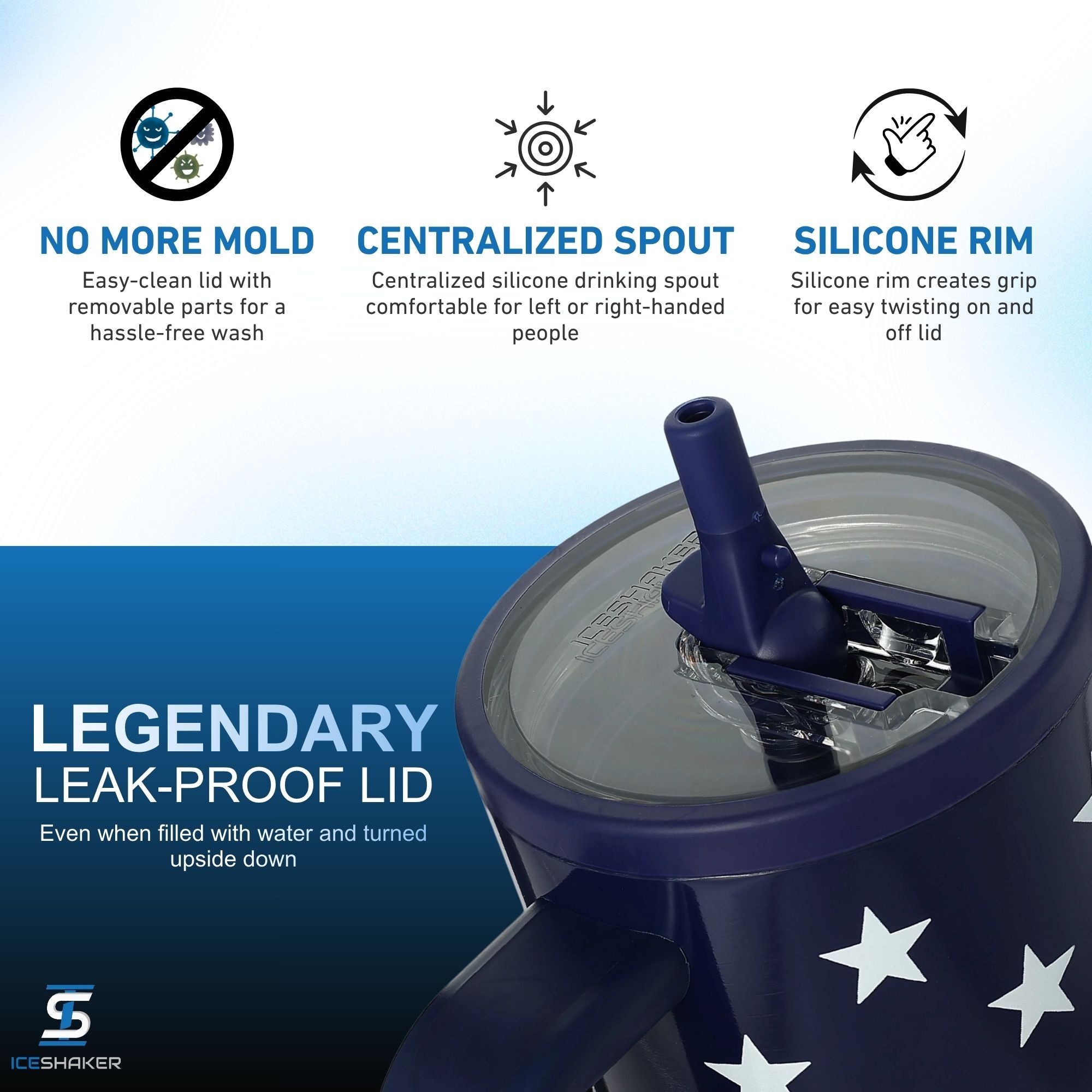 Ice Shaker Legend Series Stainless Steel Shaker Bottles
