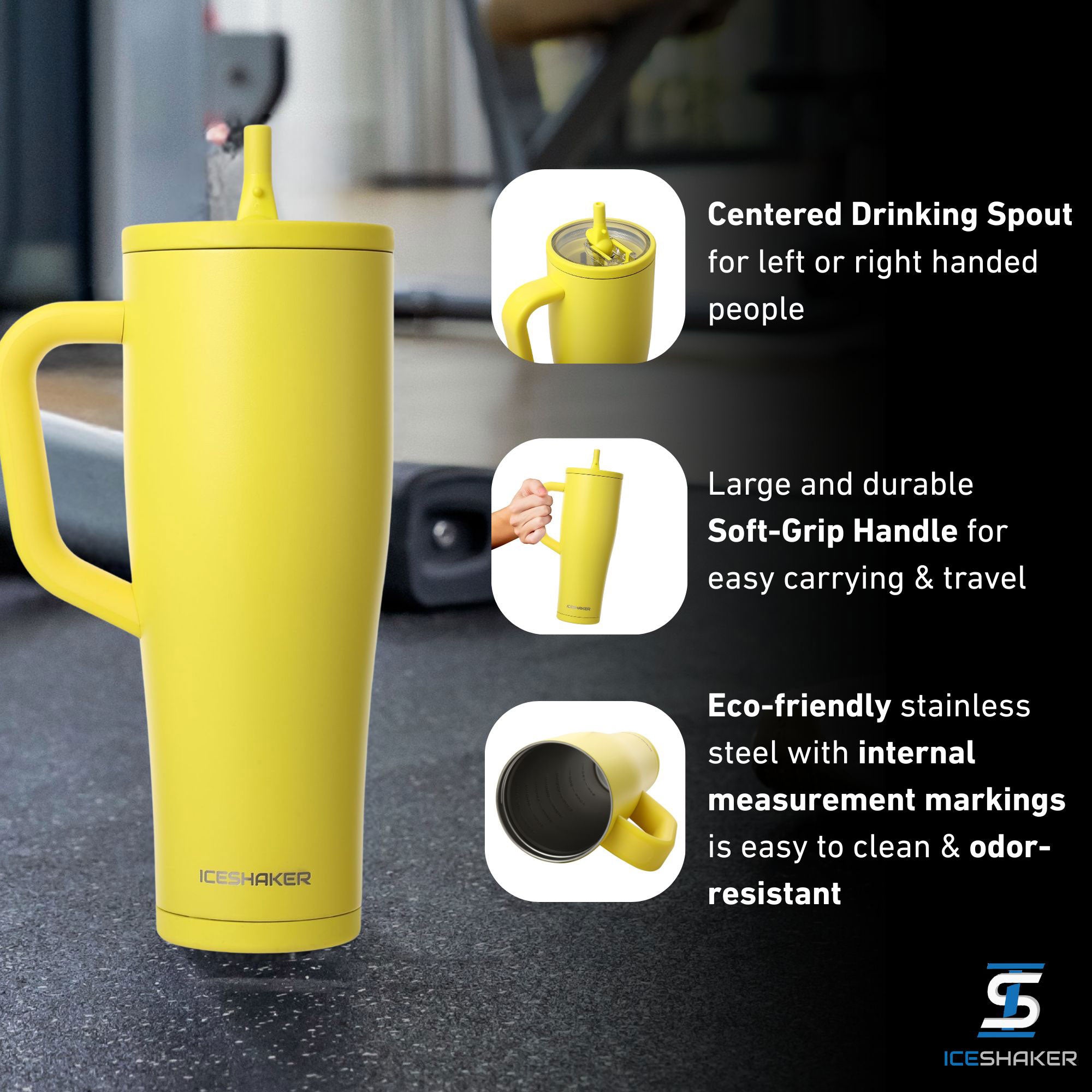 Yellow Legend Series 40oz Shaker Bottle | Ice shaker
