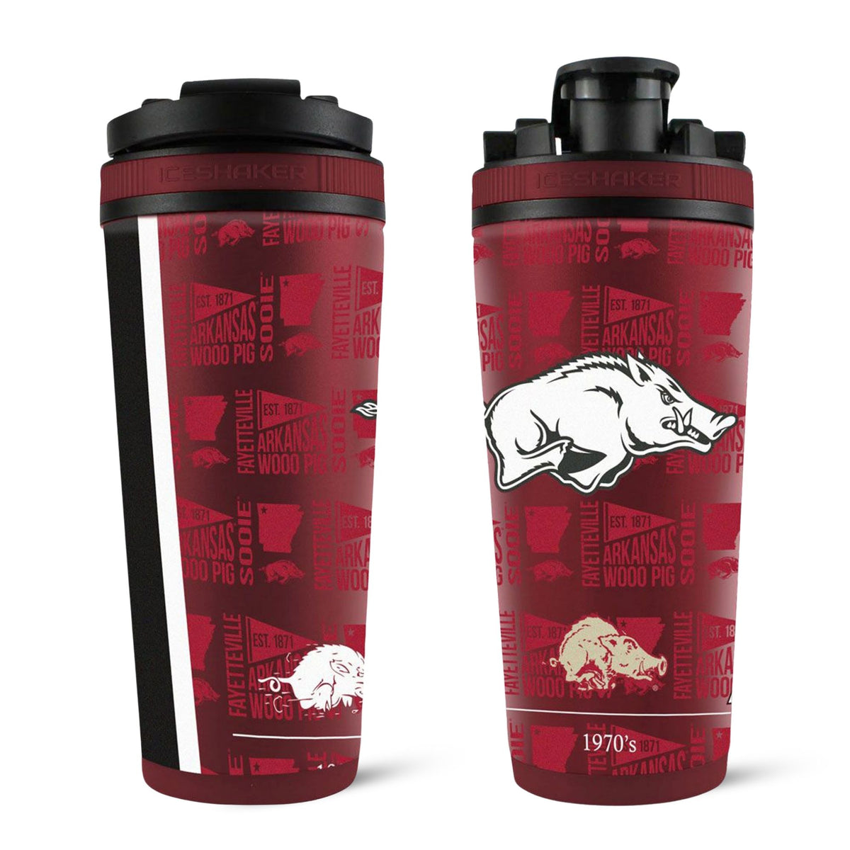 NCAA College Vault: Arkansas Razorbacks 4D Insulated Bottle | ICESHAKER