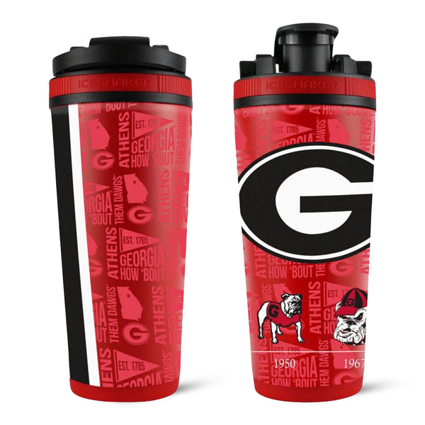 NCAA College Vault: Georgia Bulldogs 4D Shaker Bottle Ice Shaker