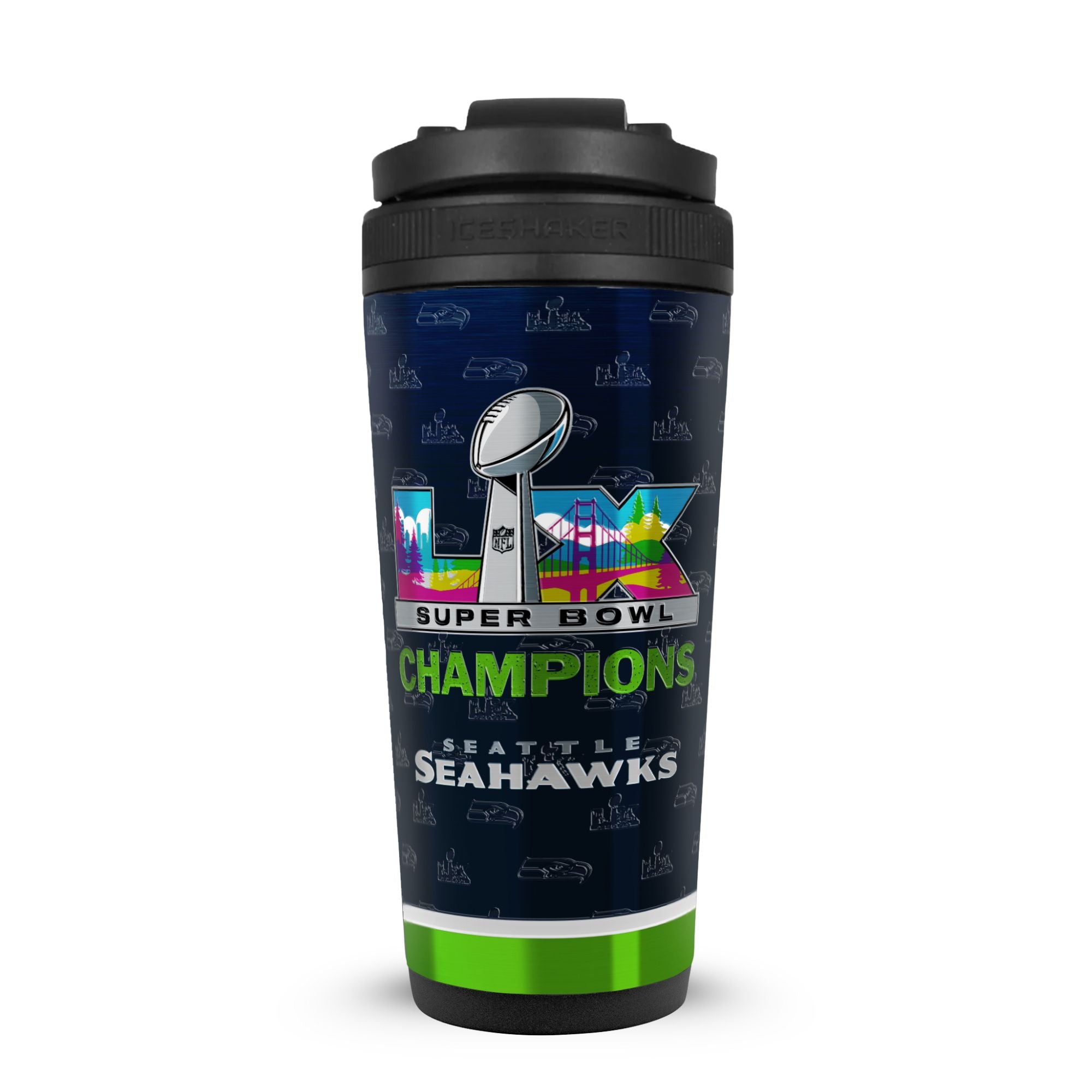Seattle Seahawks Super Bowl LX Champions 4D Shaker Bottle | Ice Shaker