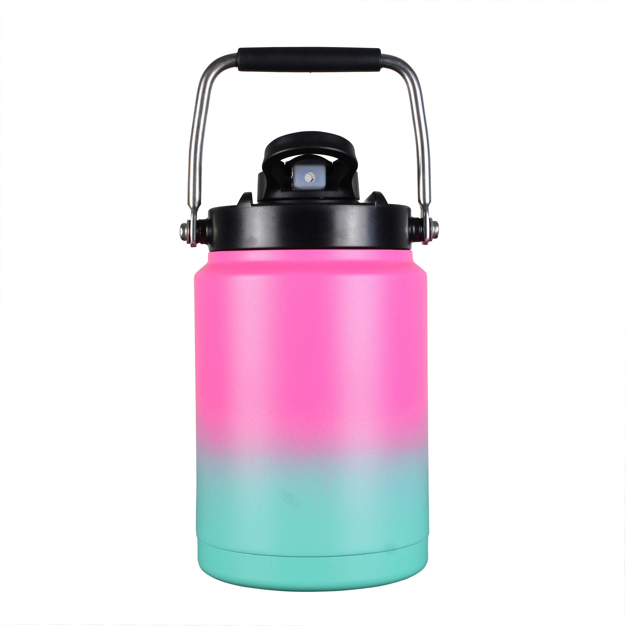 Half Gallon Jug with Metal Base - Mint Pink Ombre
