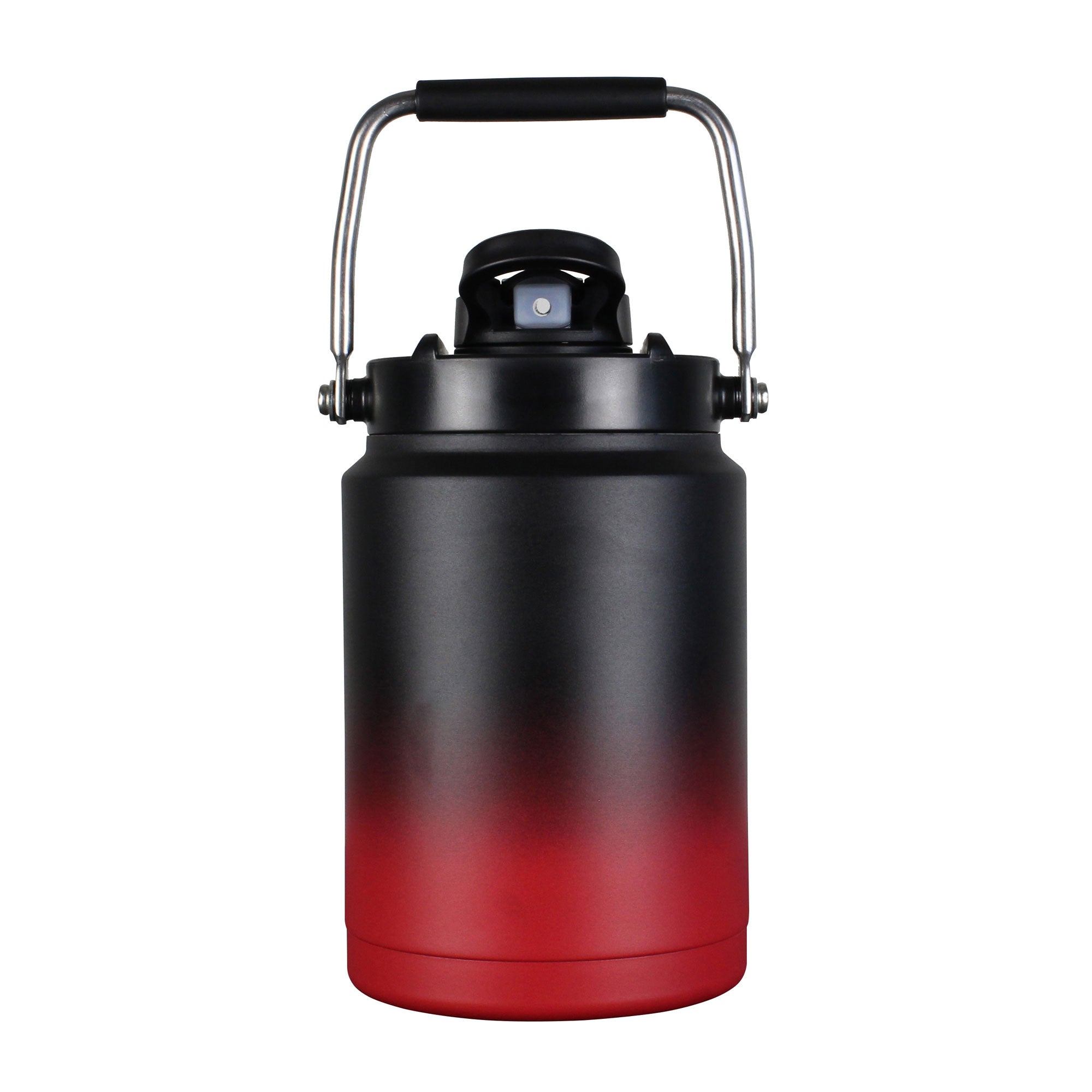 Half Gallon Jug with Metal Base - Red Black Ombre