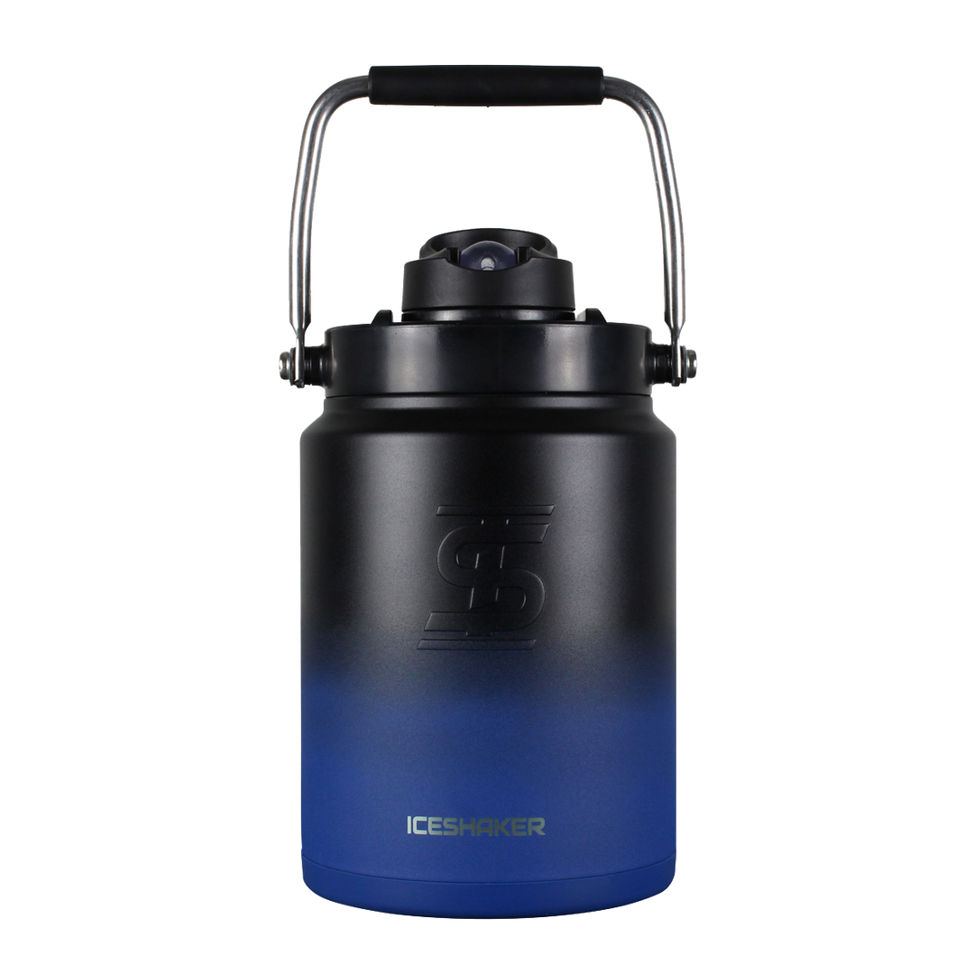 CUSTOM Half Gallon Jug with Silicone Base - Navy Black Ombre