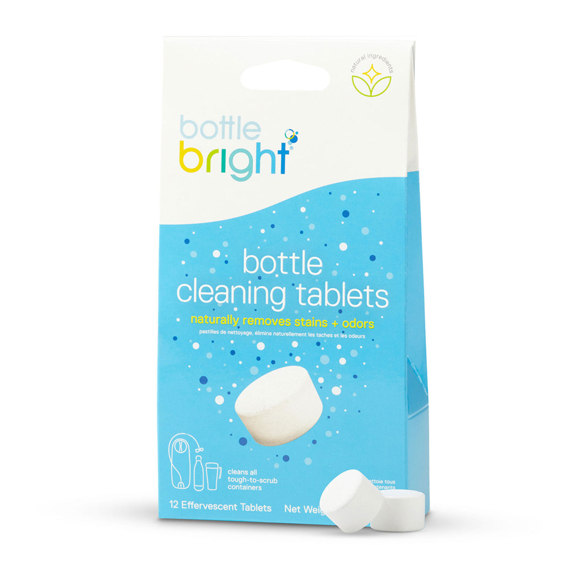 Bottle Bright Stainless Steel Cleaning Tablets 12-Pack | ICESHAKER