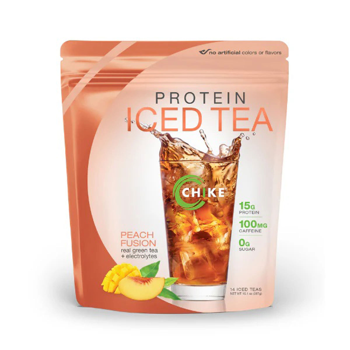Chike Peach Fusion Protein Iced Tea | Ice Shaker