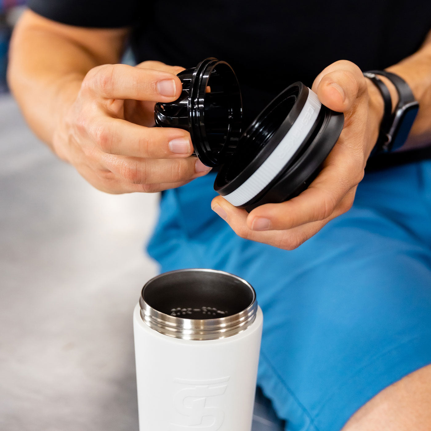 Orange Insulated 36oz Protein Shaker Bottle