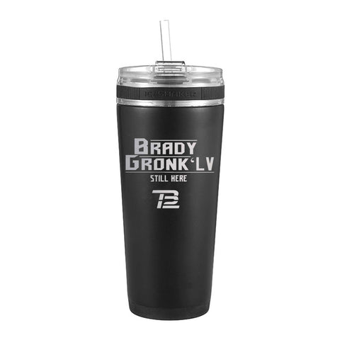 Gronk Brady Still Here Black 26oz Flex Bottle