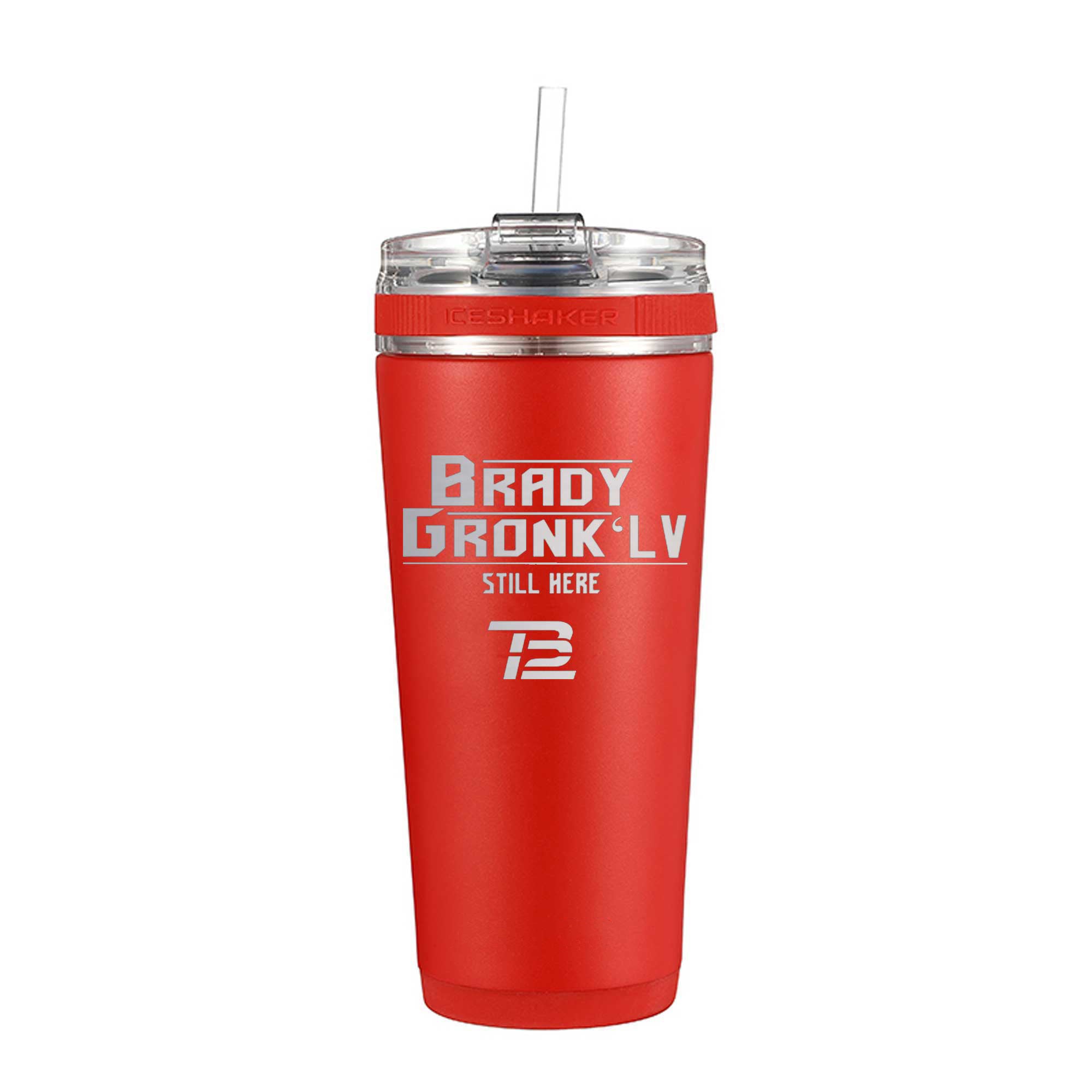 Gronk Brady Still Here 26oz Flex Bottle - Red