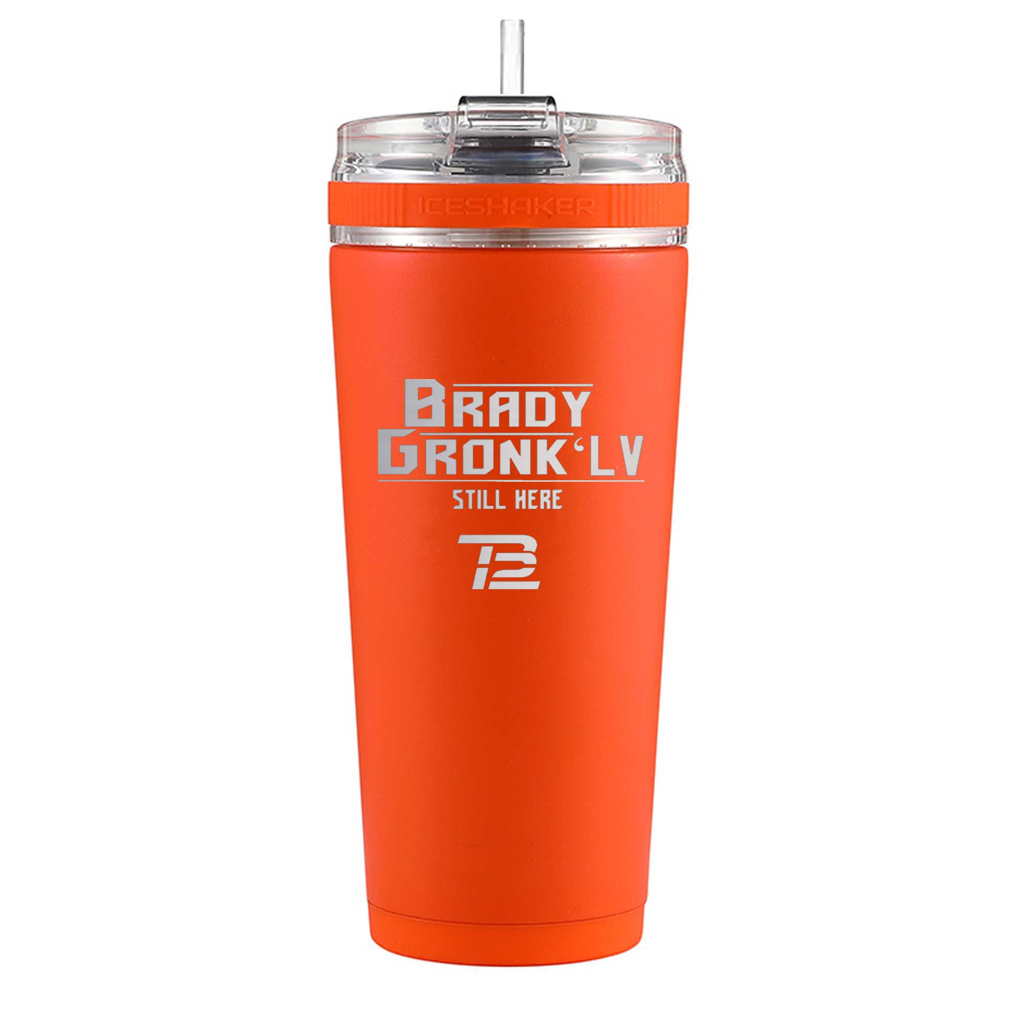 Gronk Brady Still Here 26oz Flex Bottle - Orange